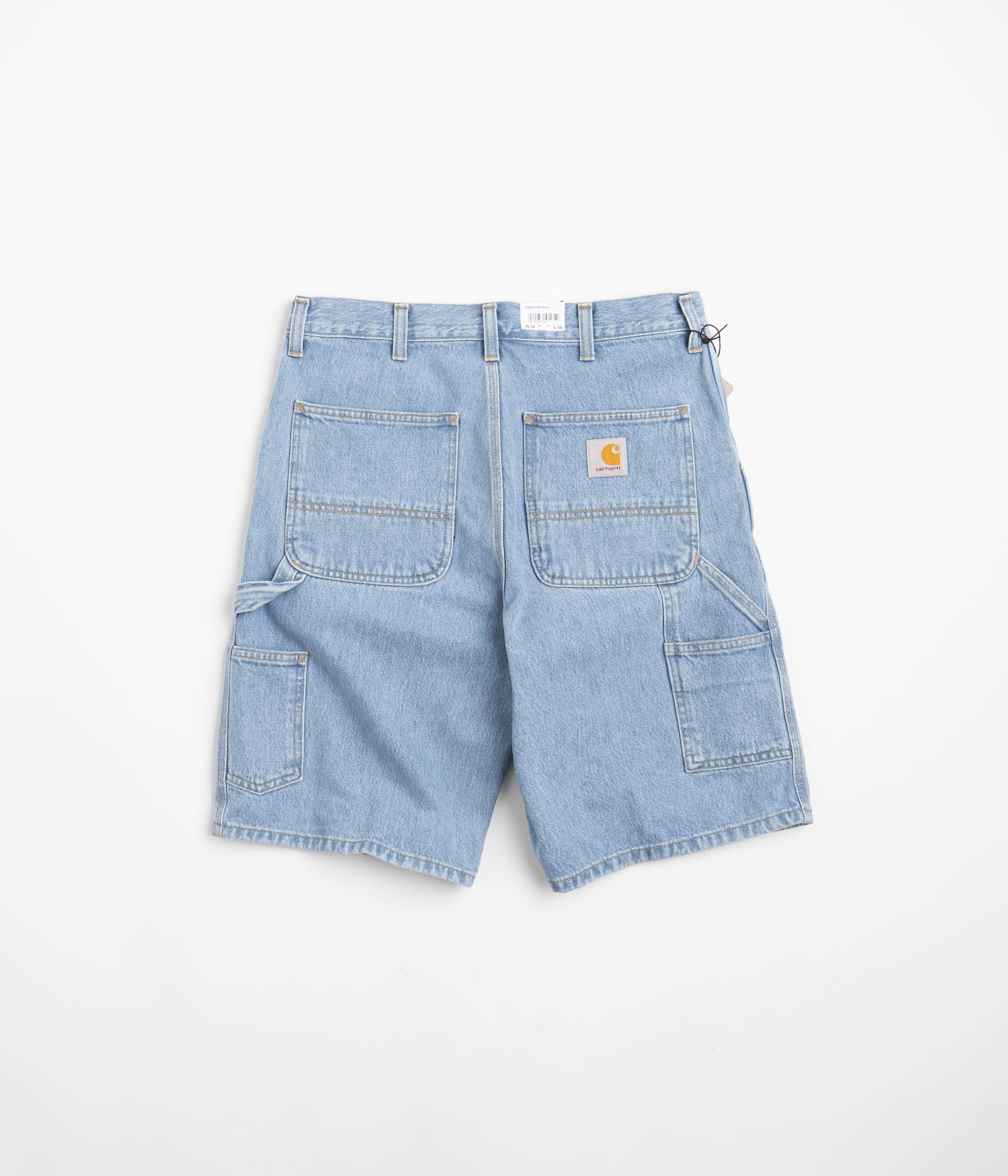 Carhartt Stone Bleached Blue Single Knee Shorts - A Must-Have!