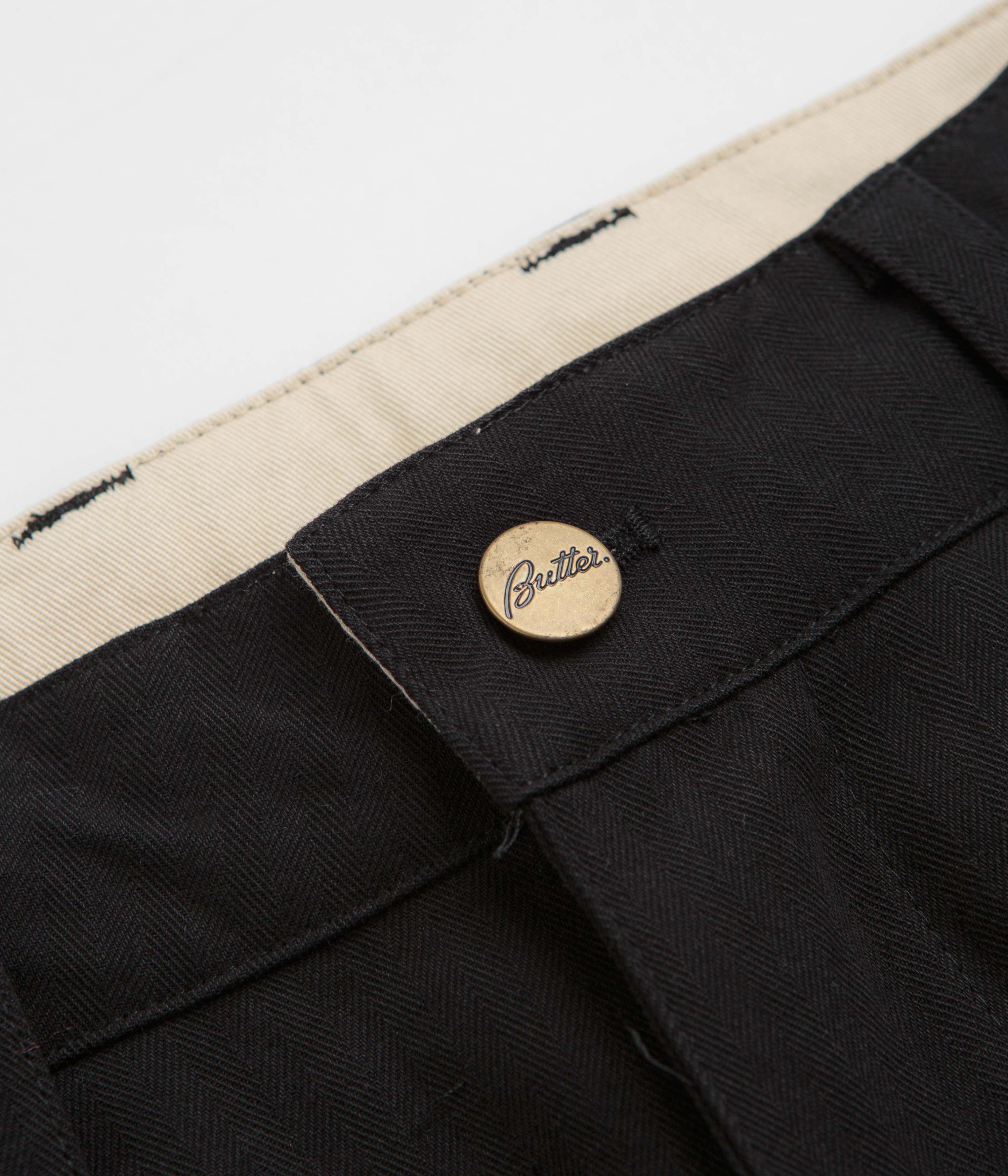 Butter Goods Stylish Black Pleated Trousers - A Must-Have!