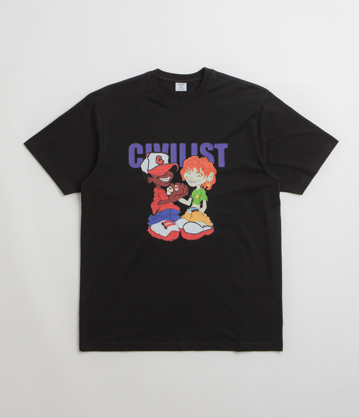 Stylish Civilist Characters Black T-Shirt