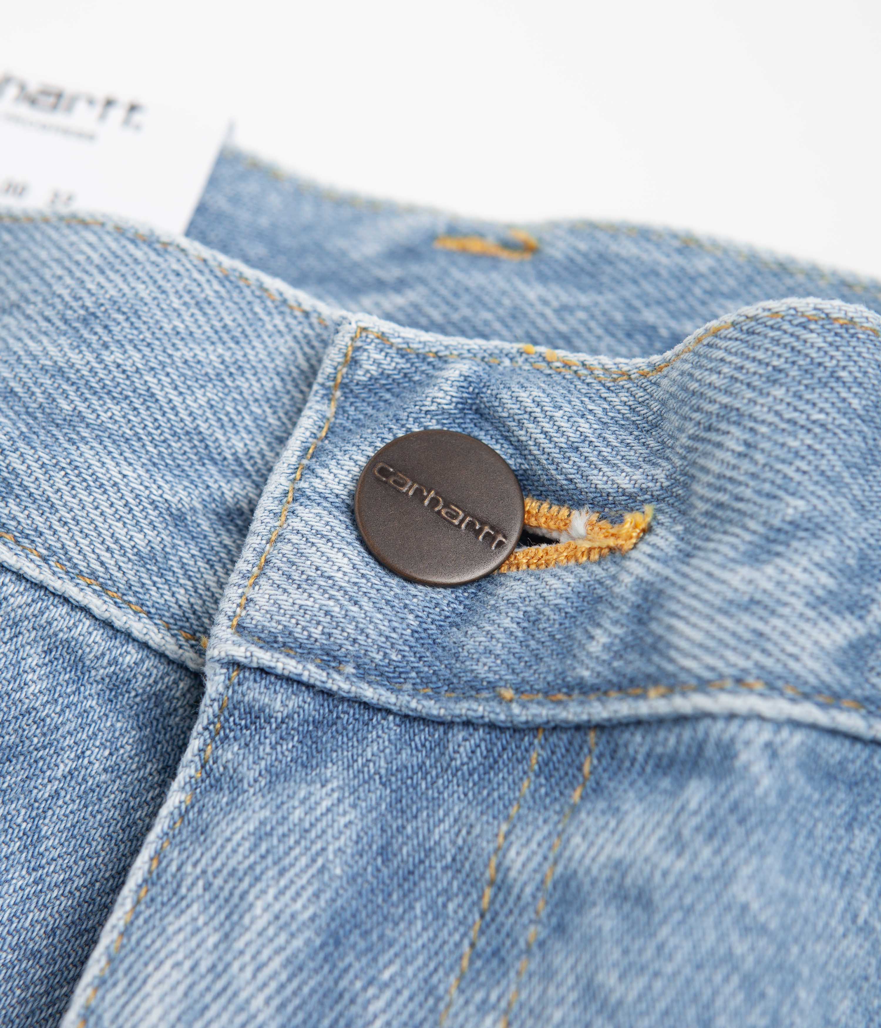 Carhartt Stone Bleached Blue Single Knee Shorts - A Must-Have!