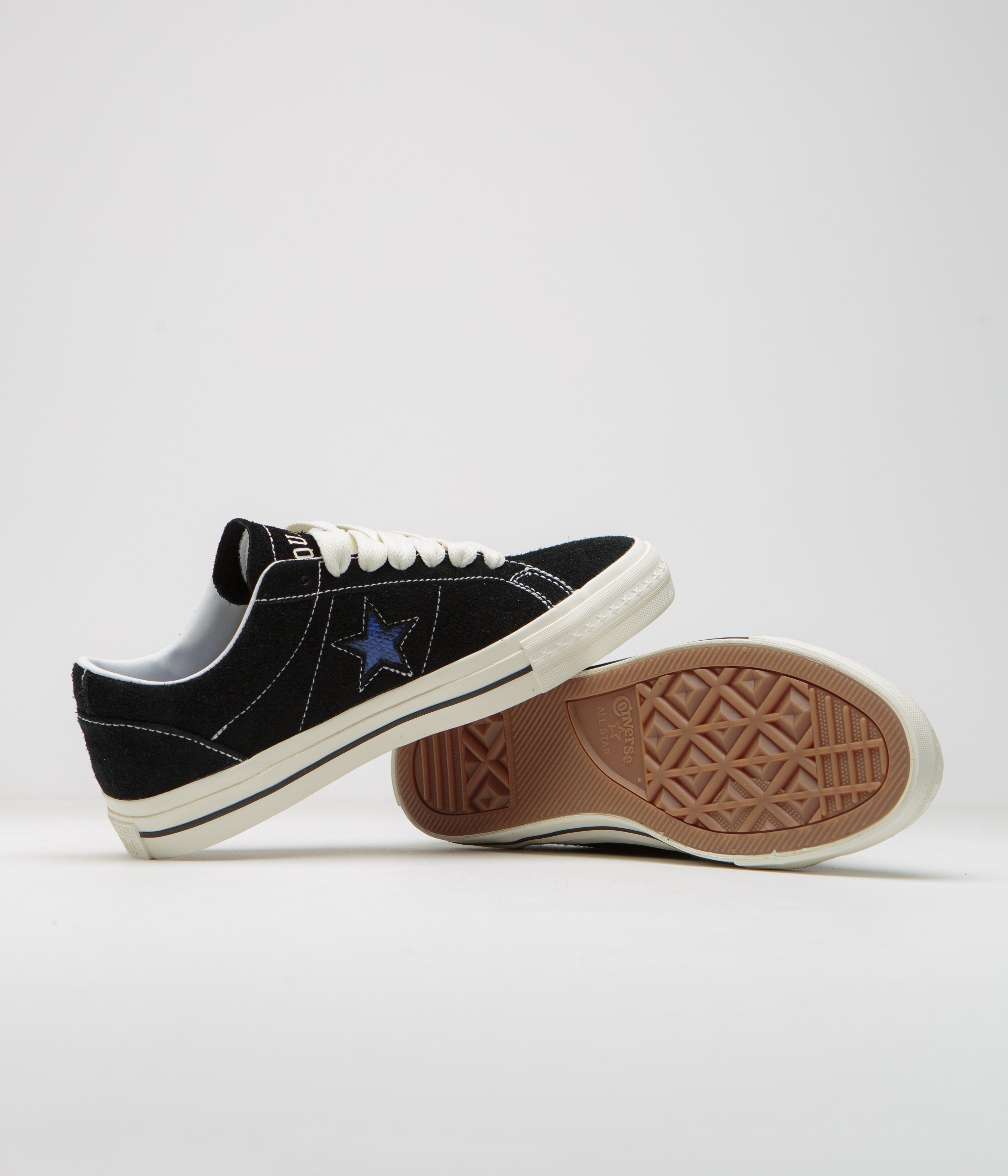 Converse x Quartersnacks One Star Pro Ox Shoes - Stunning Black, Egret & Hyper Blue