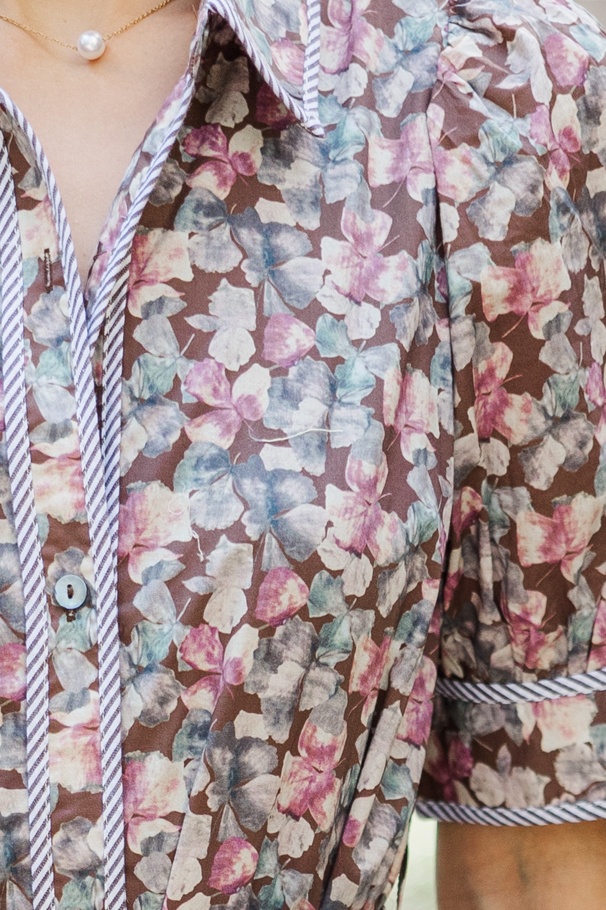 Fall in Love with the Be With Me Brown Ditsy Floral Midi Dress
