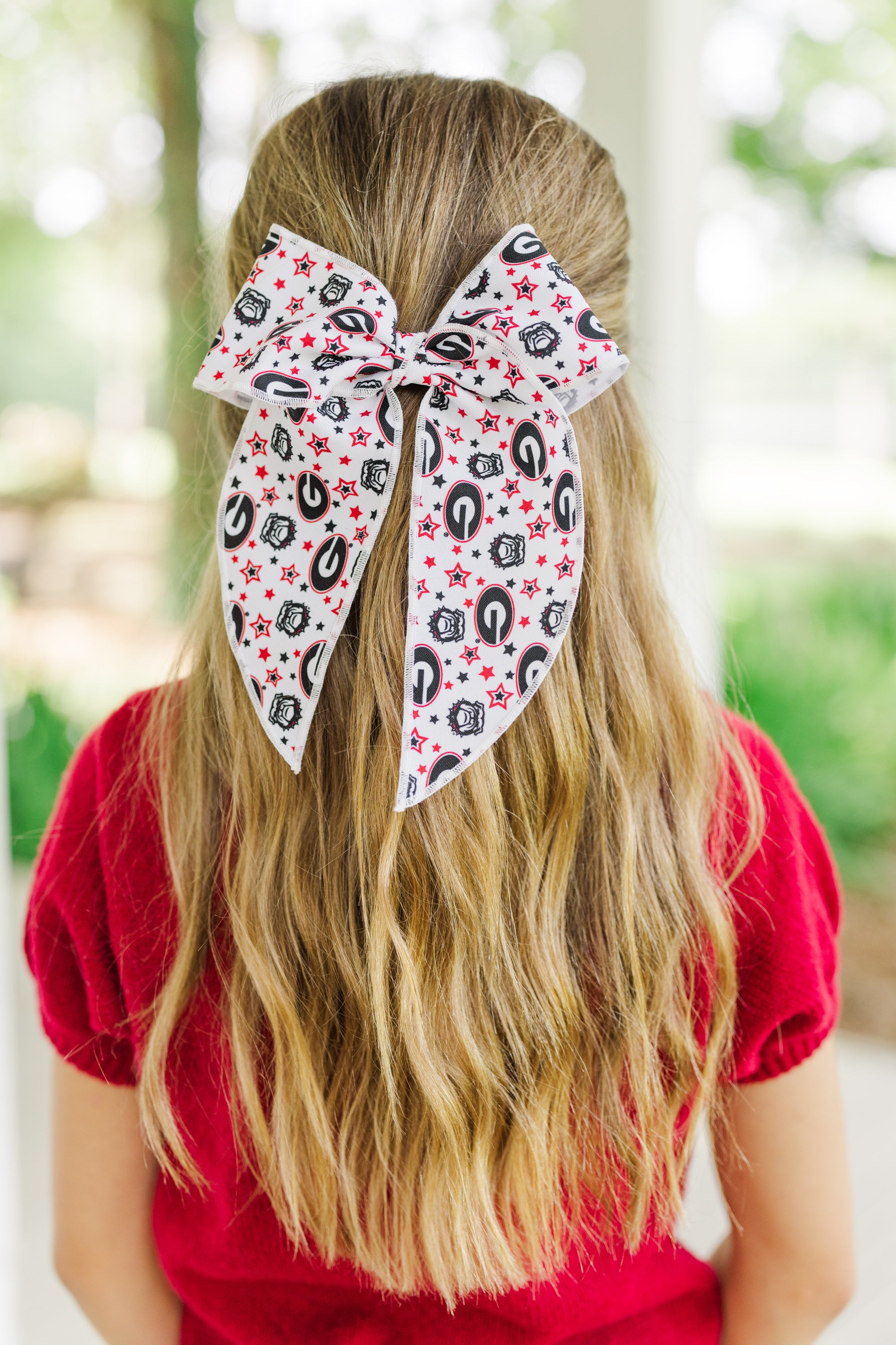 Girls' Game-Day Must-Have: GA Red Hair Bow