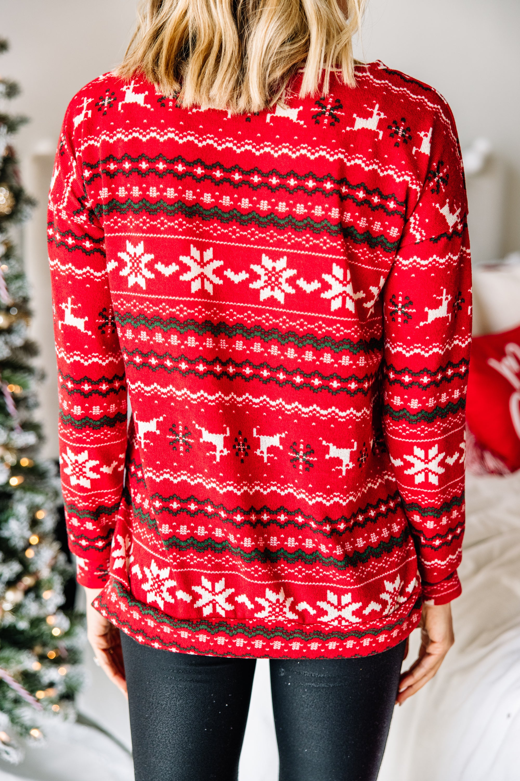 Irresistible Red Holiday Striped Tunic - All Your Loves in One