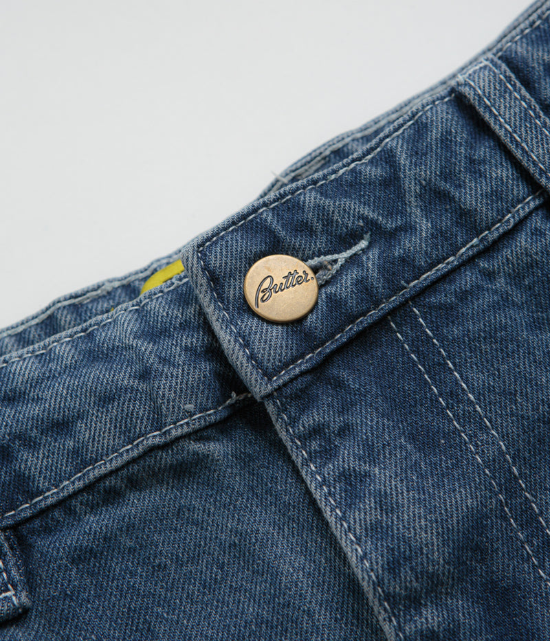 Butter Goods Alpine Distressed Faded Blue Jeans - A Must - Have Fashion Piece