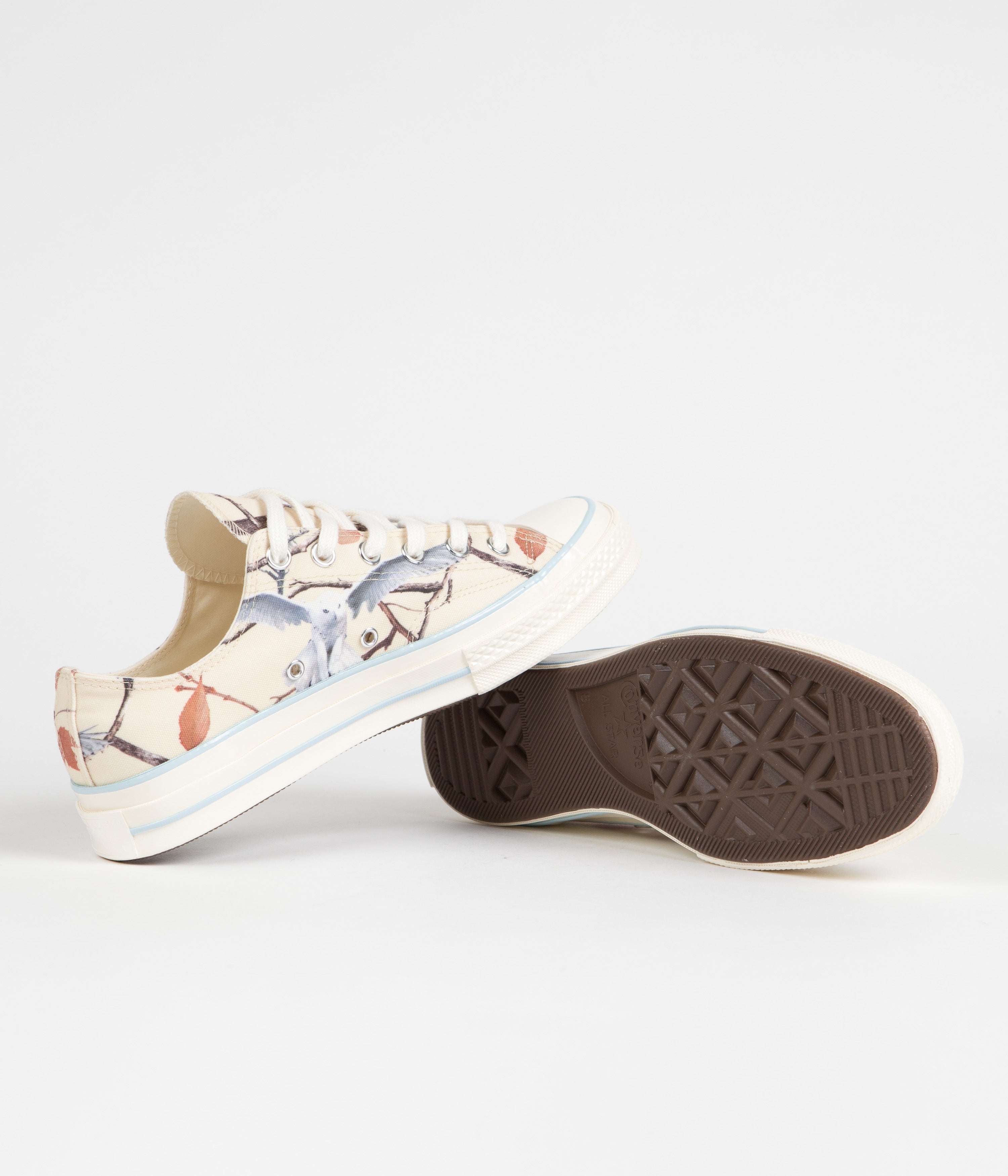 Converse x Golf Wang Chuck 70 Ox Owl Camo Shoes - Stunning Egret, Corydalis Blue & Antique White
