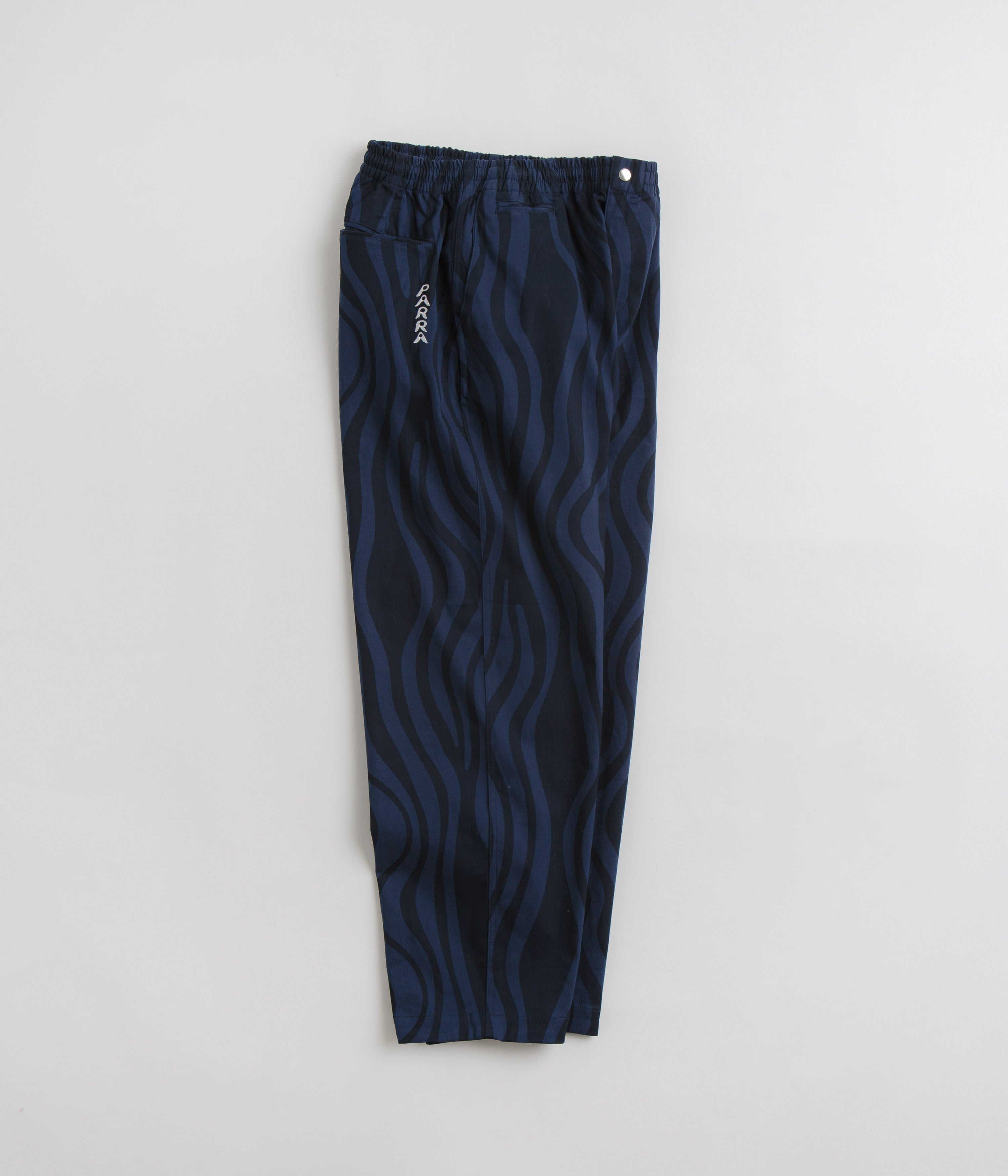 by Parra Blue Flowing Stripes Pants - A Fashion Statement