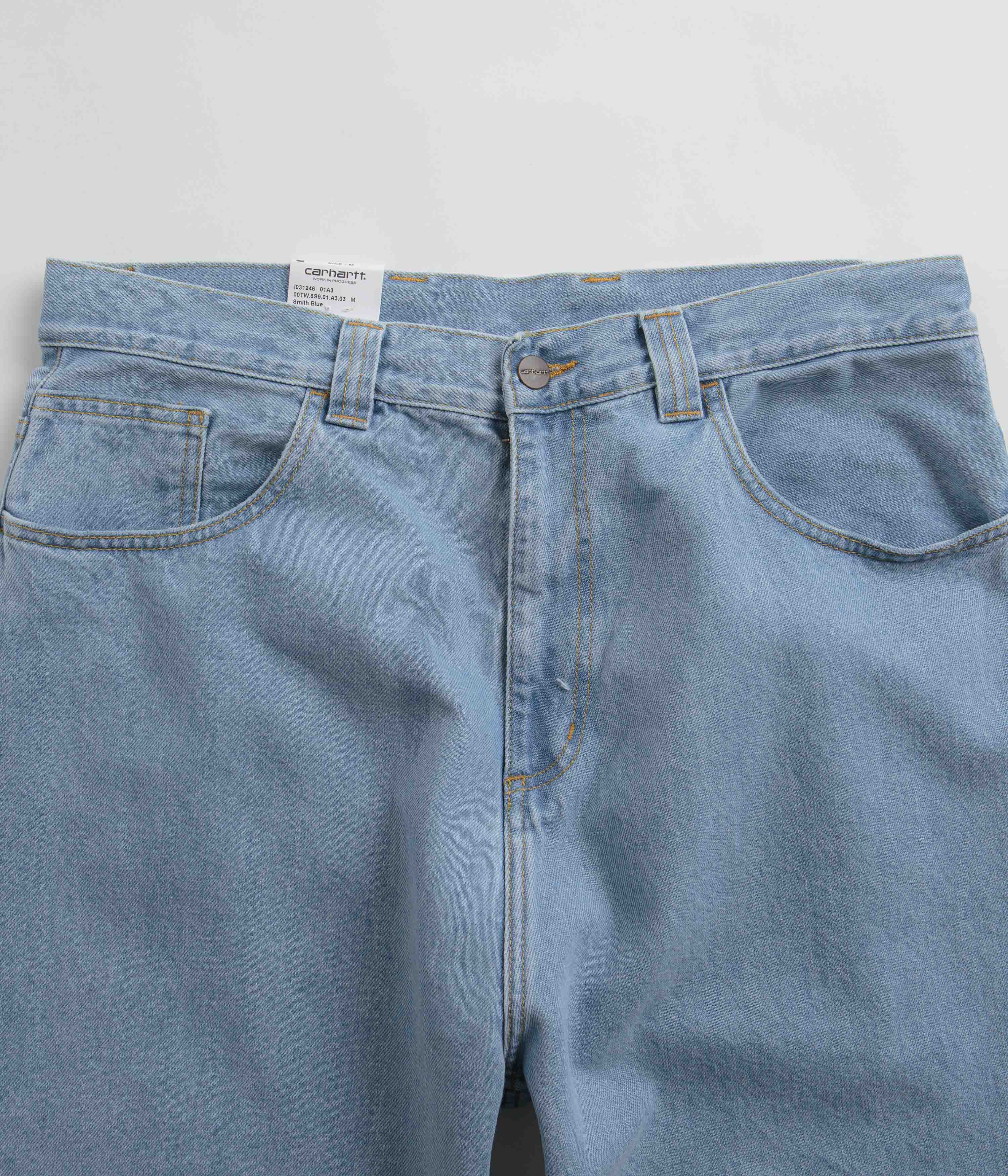 Carhartt Brandon Blue Heavy Stone Bleach Denim Pants - Unleash Your Style!