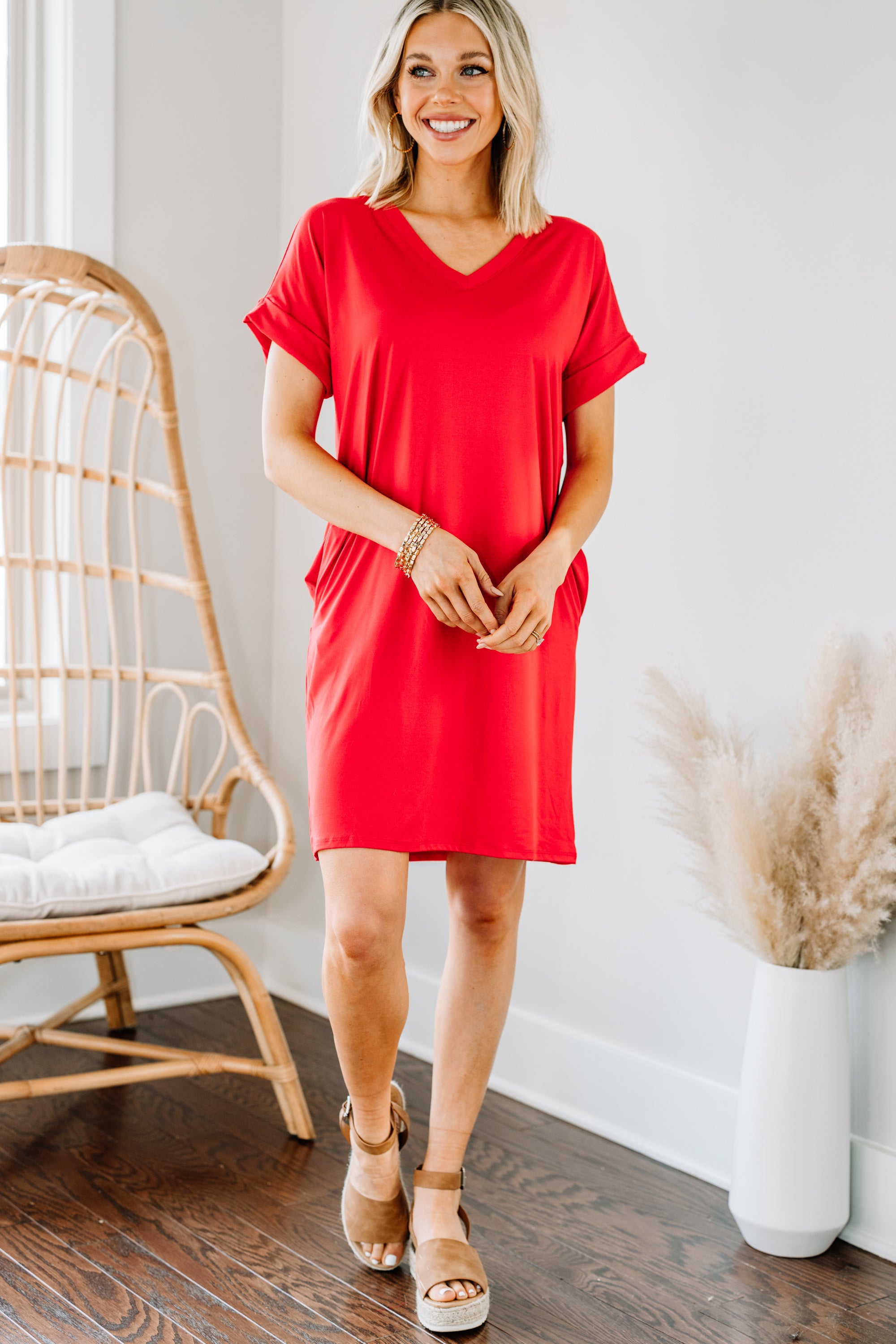 Ruby Red T-shirt Dress: Fabulous Everywhere You Go