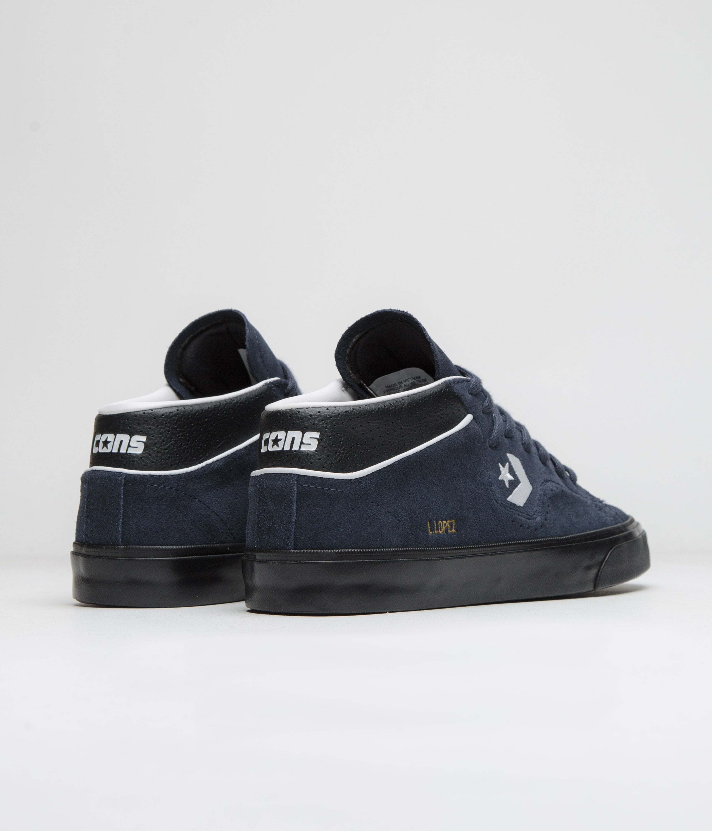 Converse Cons Louie Lopez Pro Mid Shoes - Stunning Void, Black & White Blend