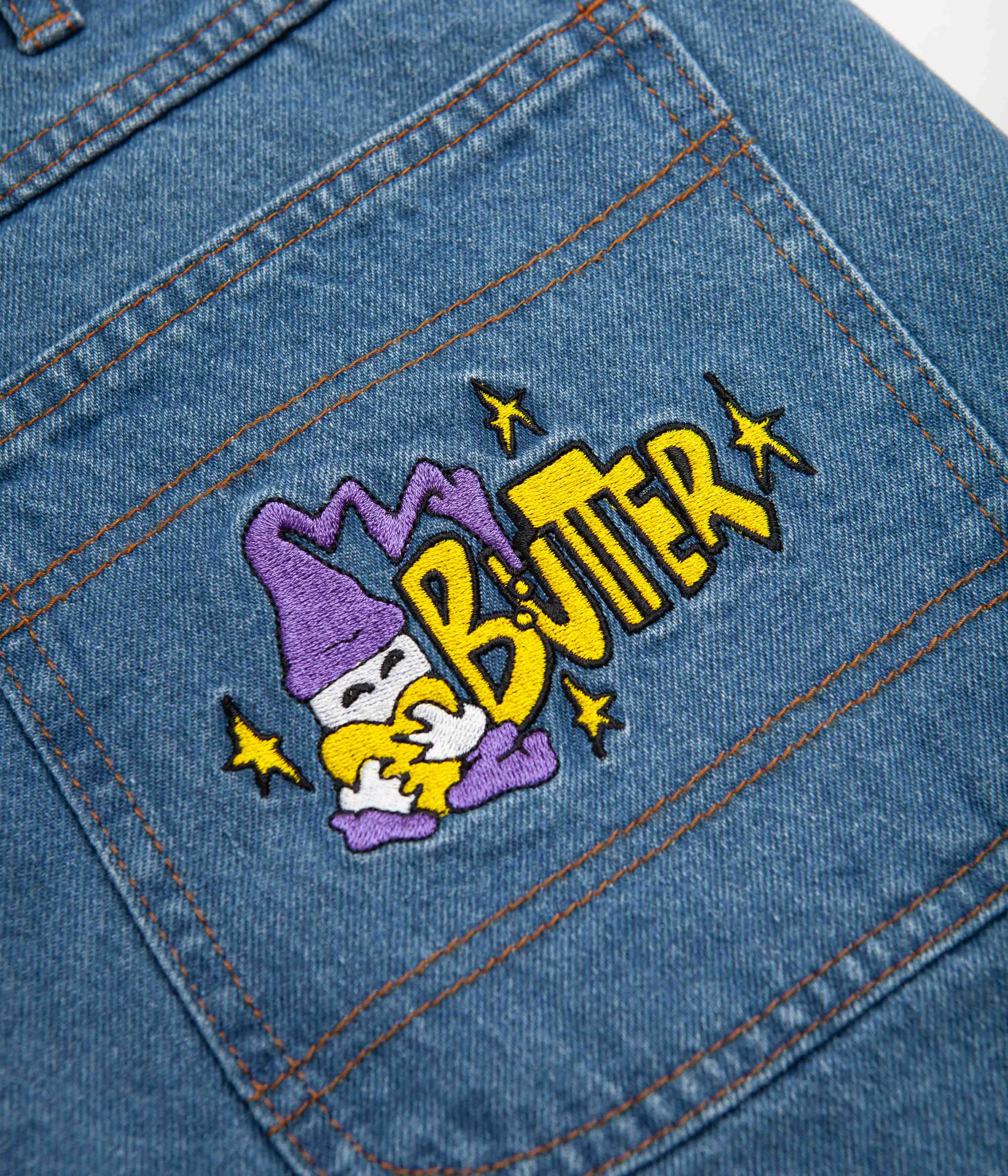 Butter Goods Wizard Washed Indigo Denim Shorts - A Skate Culture Essential!
