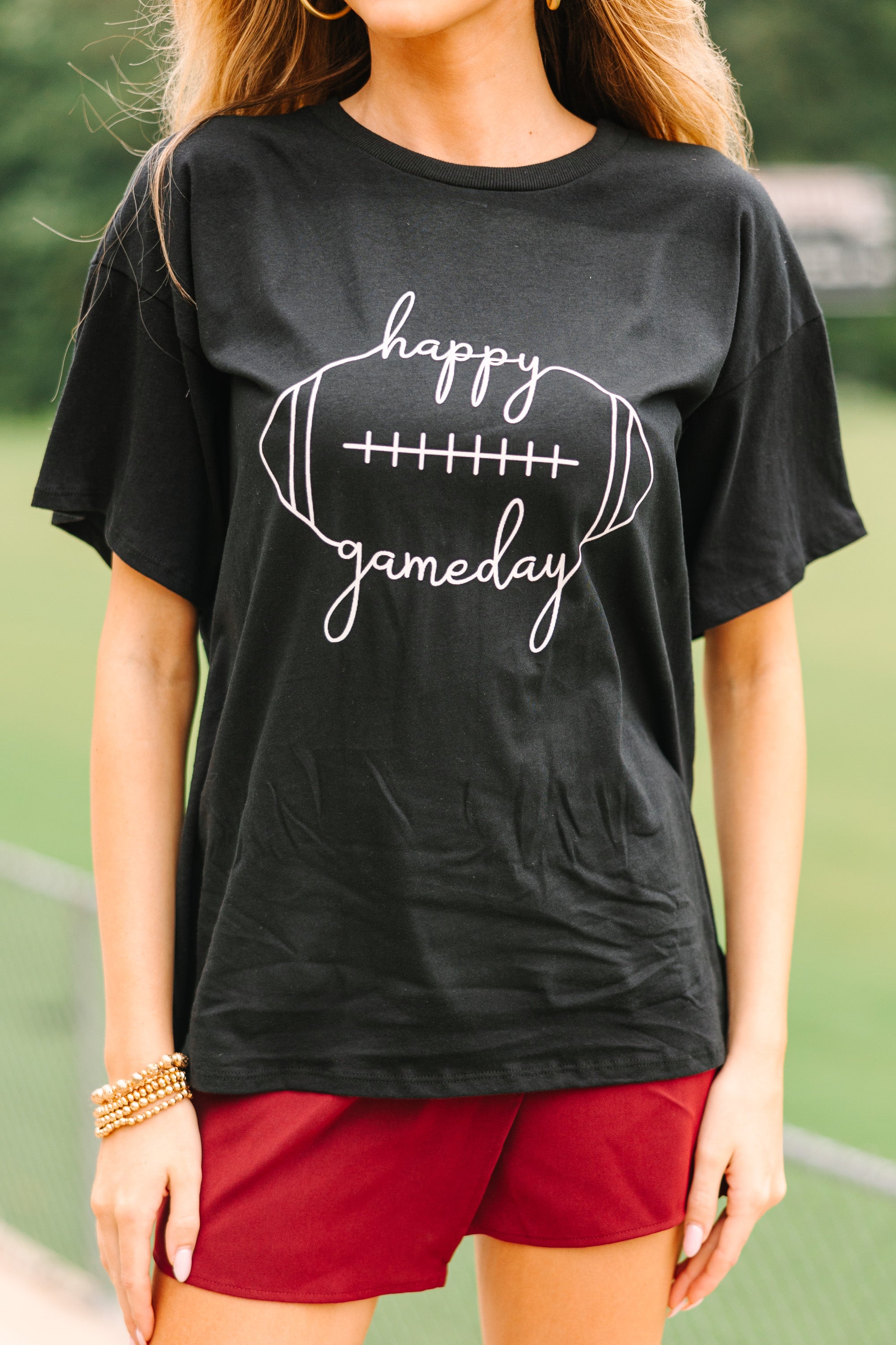 Exciting Gameday Black Graphic Tee: Your Must - Have for Game Days!