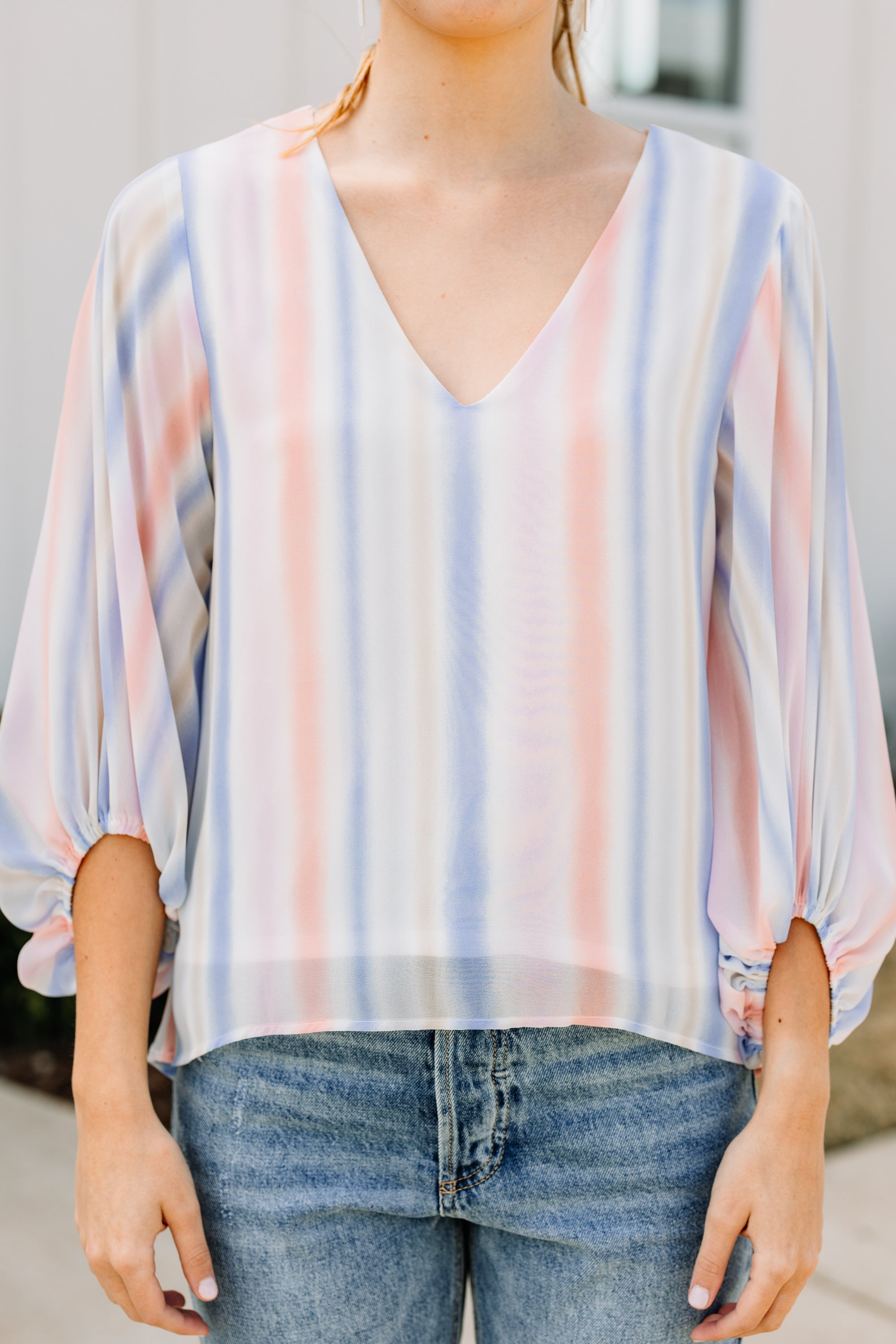 Gorgeous Rose Pink Striped Top: A Must - Have!