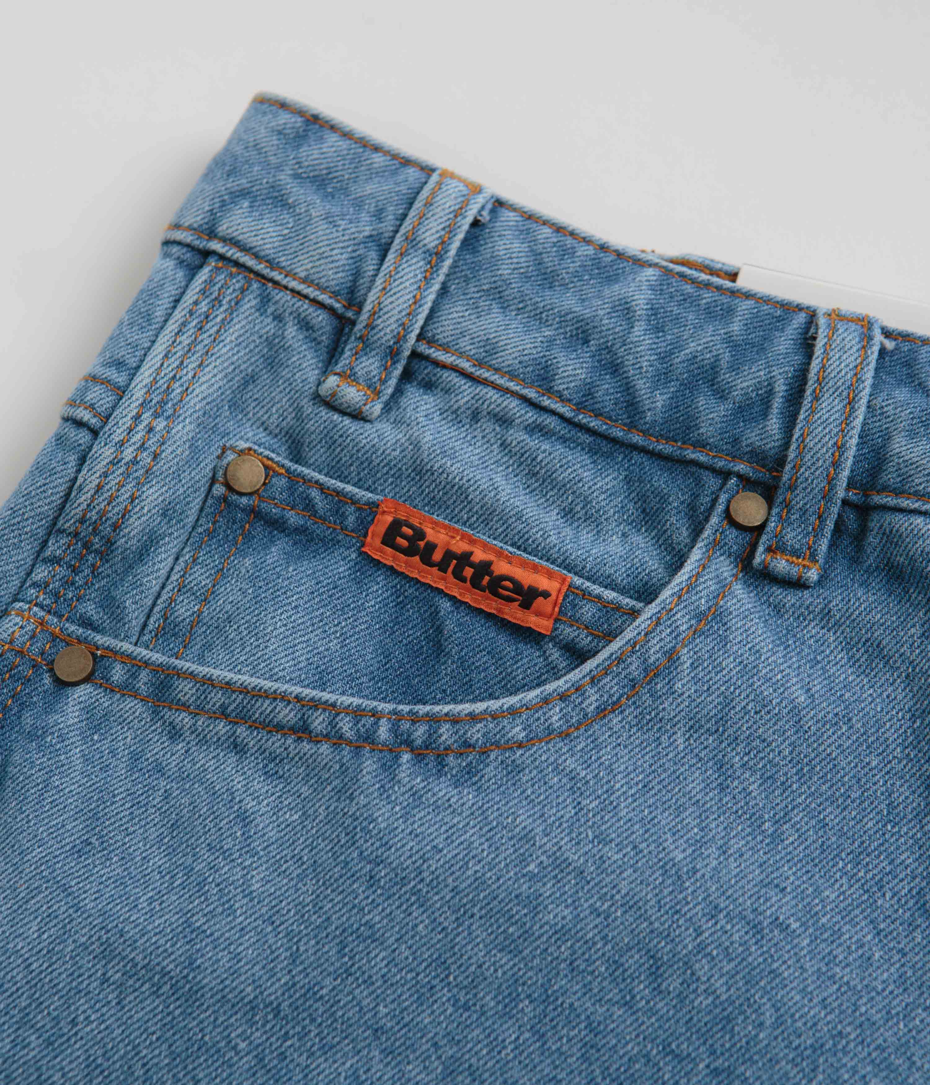 Butter Goods Washed Indigo Baggy Denim Shorts - A Skate Style Essential