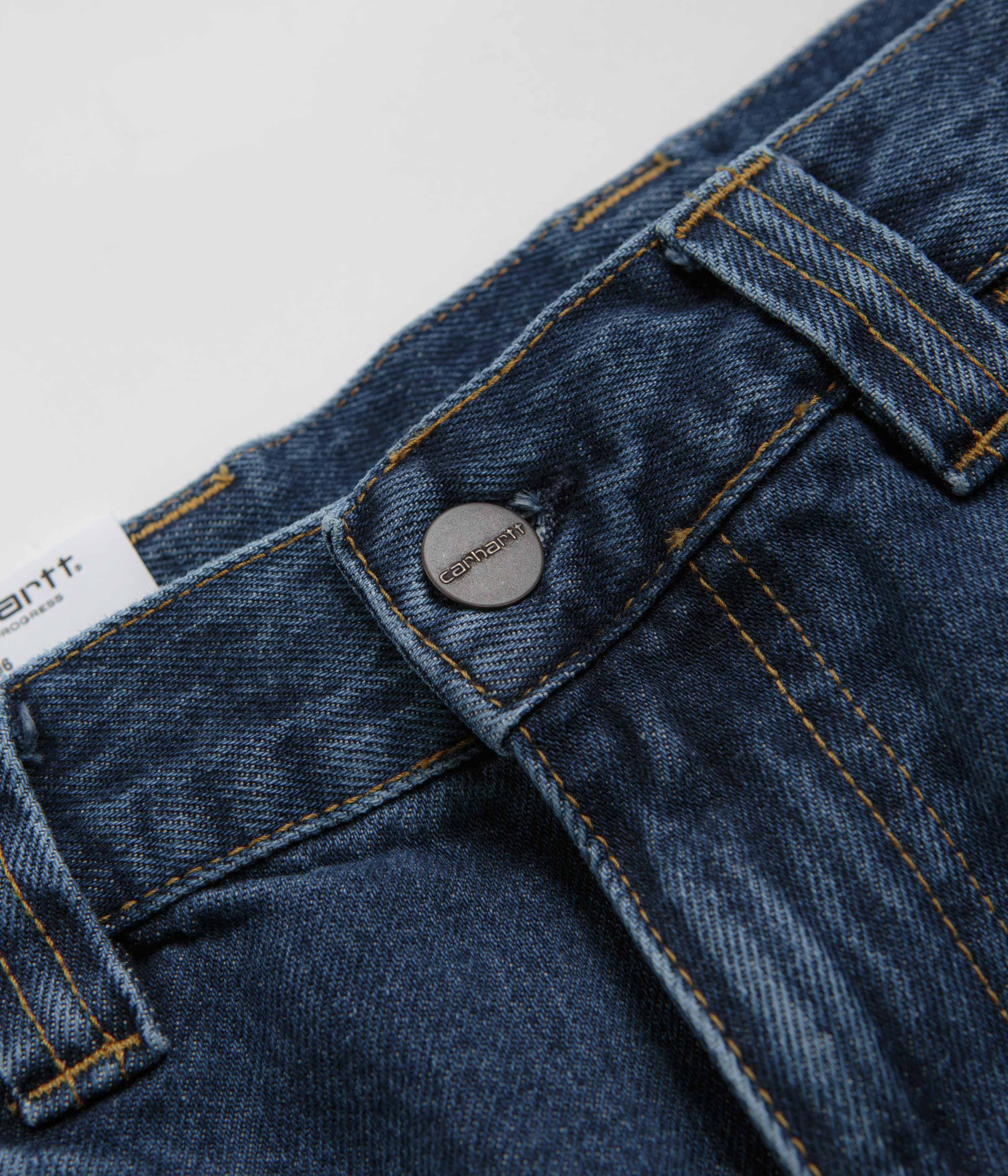 Carhartt Brandon Blue Stone Wash Denim Pants - A Vintage Style Essential