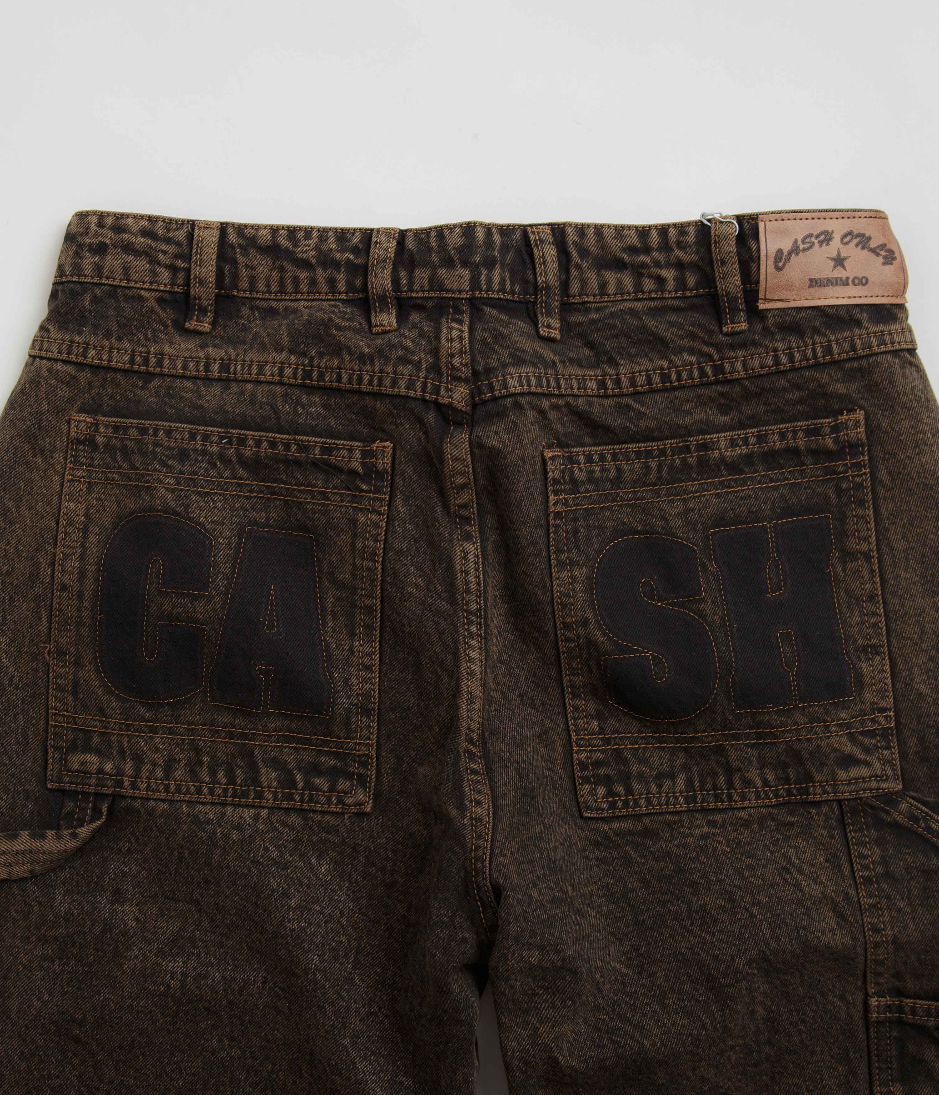 Cash Only Acid Brown Wash Blockout Denim Jeans - Irresistible Style!