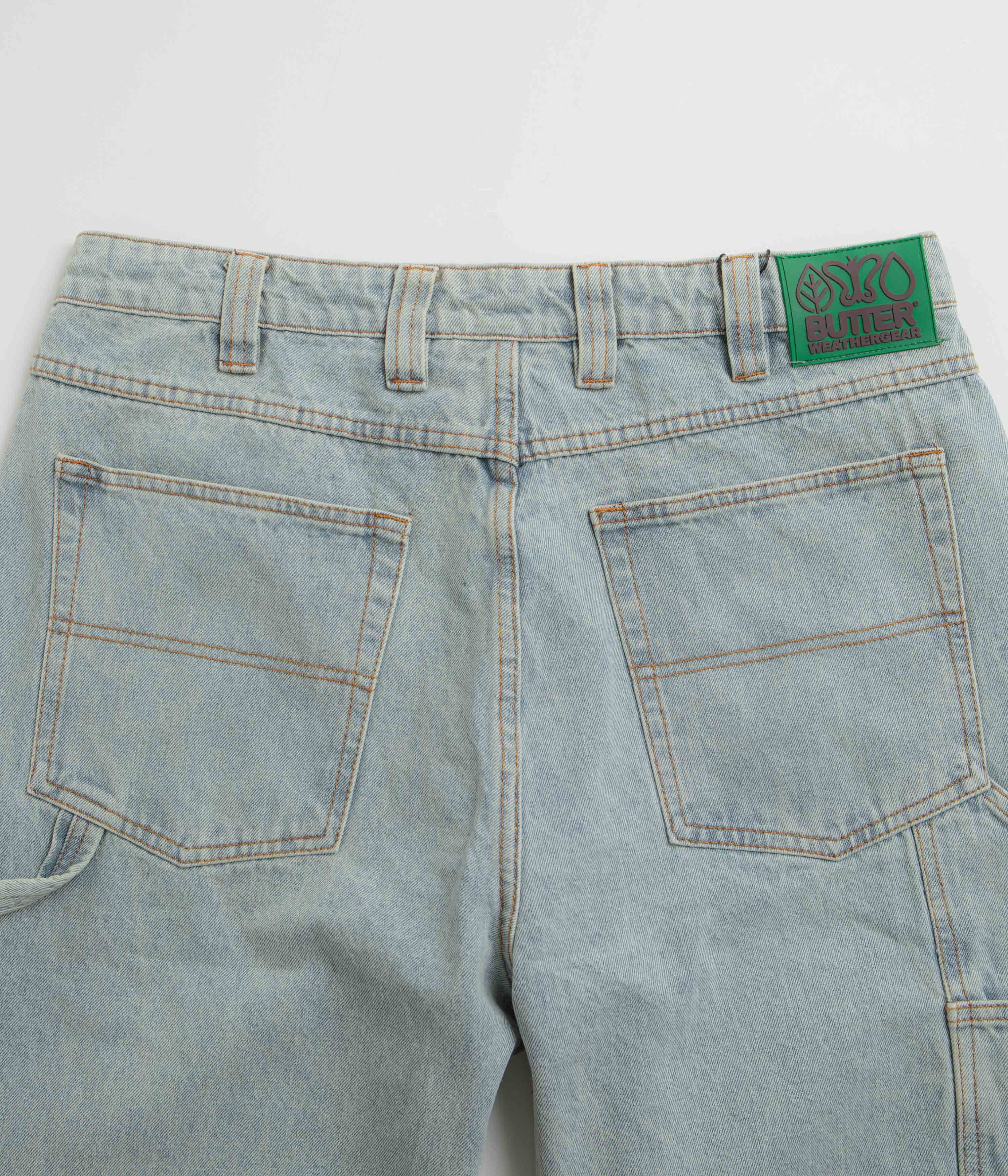 Butter Goods Weathergear Faded Light Wash Denim Jeans - Must-Have Skate Style!