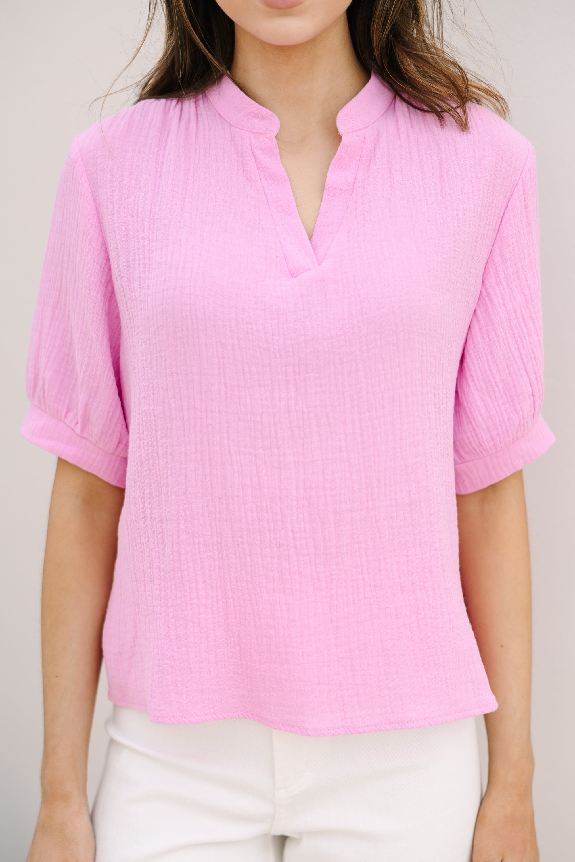 Irresistible Pink Gauze Top - Good To Go!