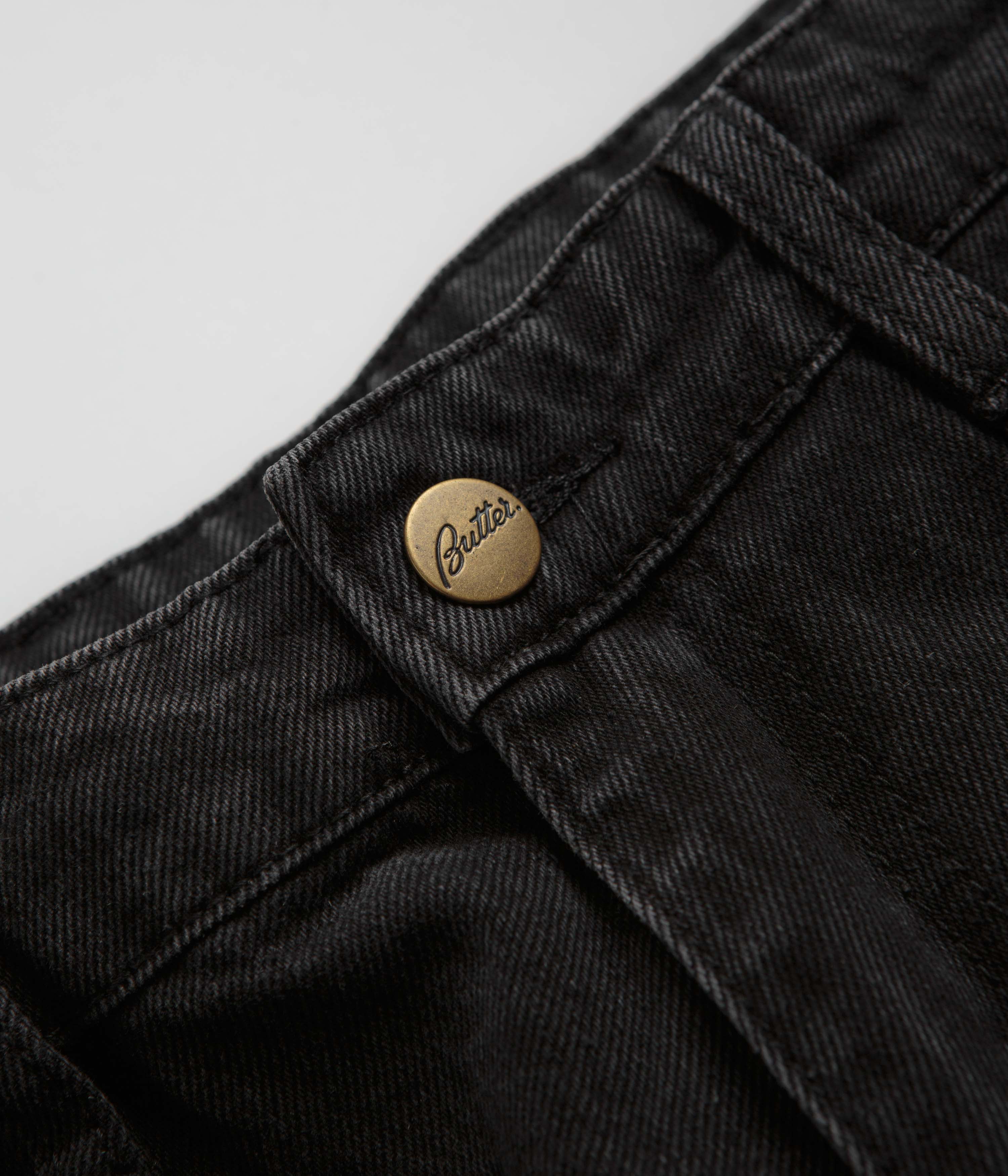 Butter Goods Faded Black Patch Pocket Jeans - A Trendy Must-Have!