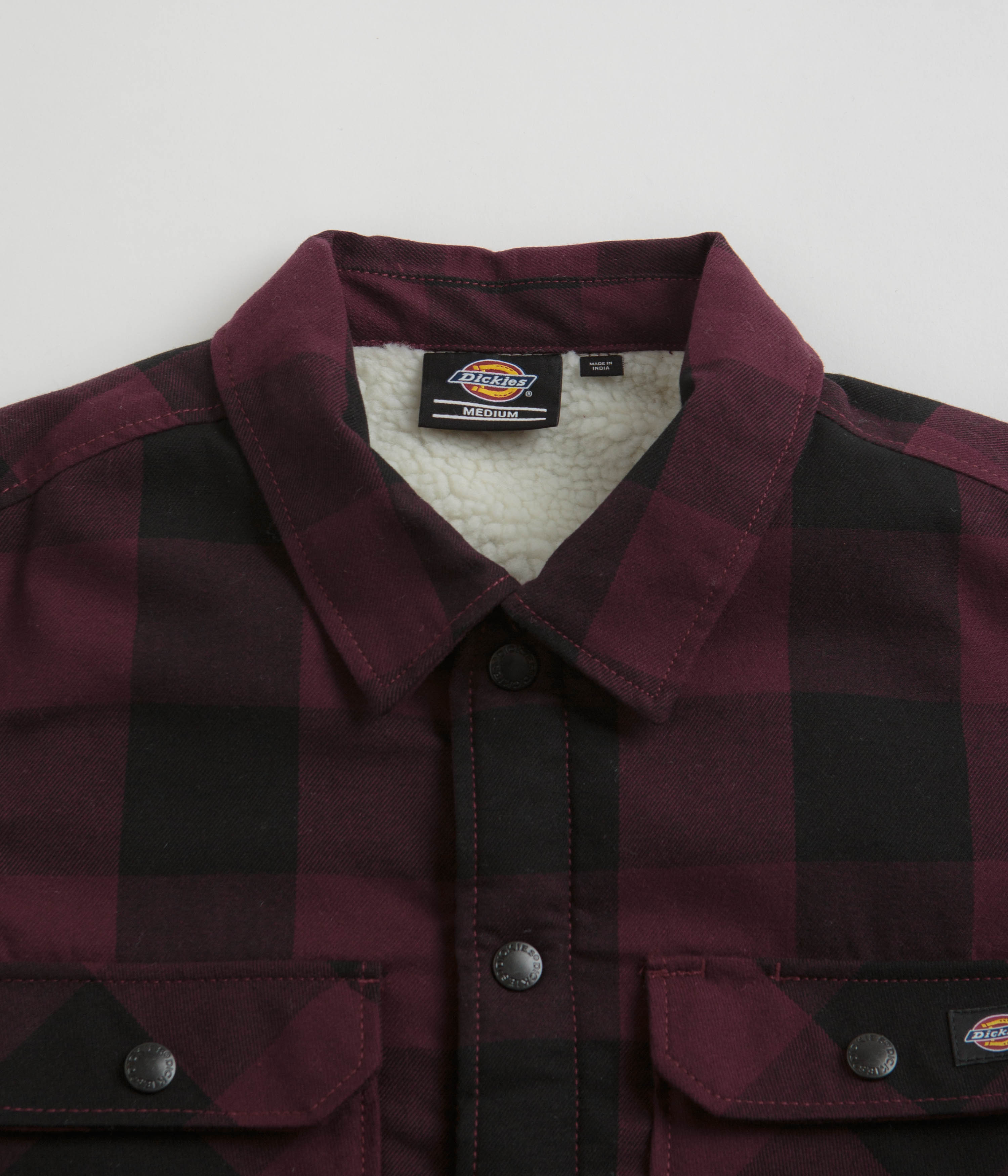 Dickies Maroon Sherpa Lined Sacramento Shirt - A Stylish and Comfortable Workwear Essential