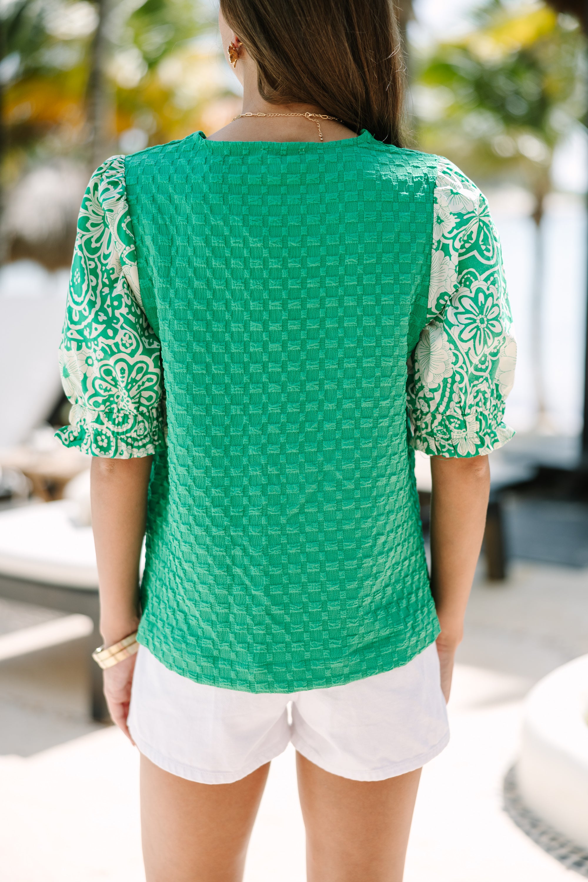 Enchanting Happy Days Green Blouse