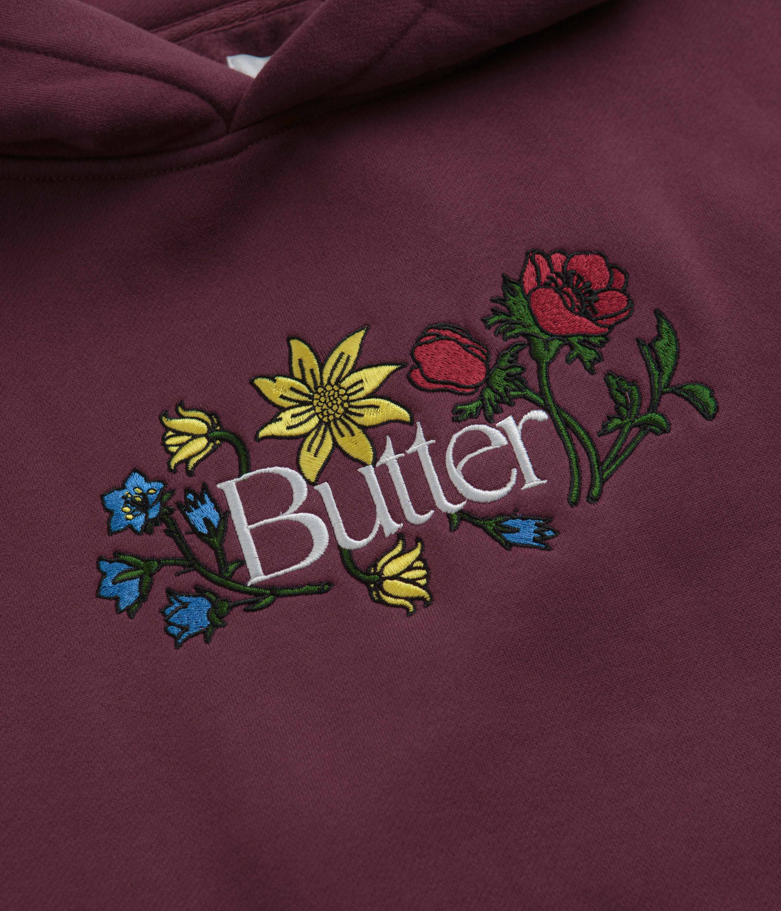 Butter Goods Wine Floral Embroidered Hoodie - A Must-Have!