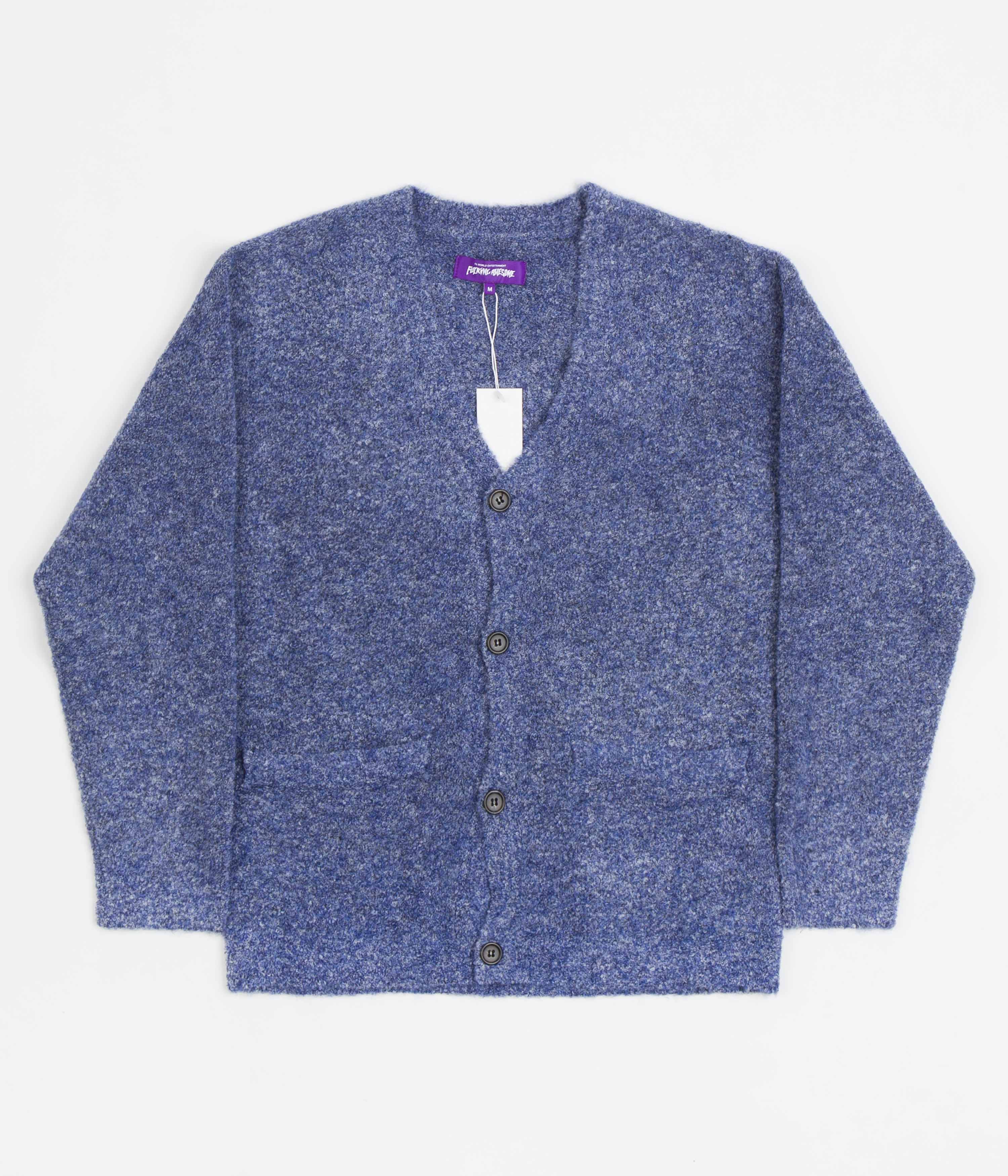 Stunning Fucking Awesome Blue Boucle Cardigan