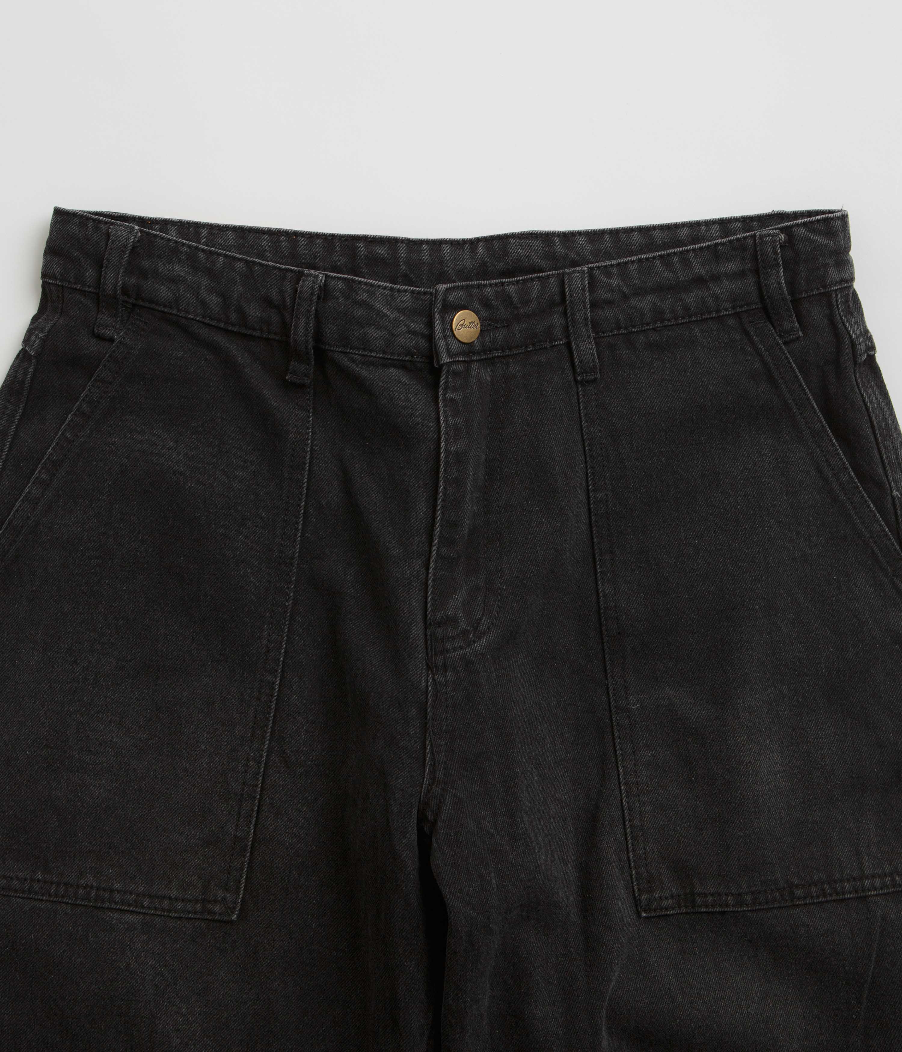Butter Goods Faded Black Patch Pocket Jeans - A Trendy Must-Have!
