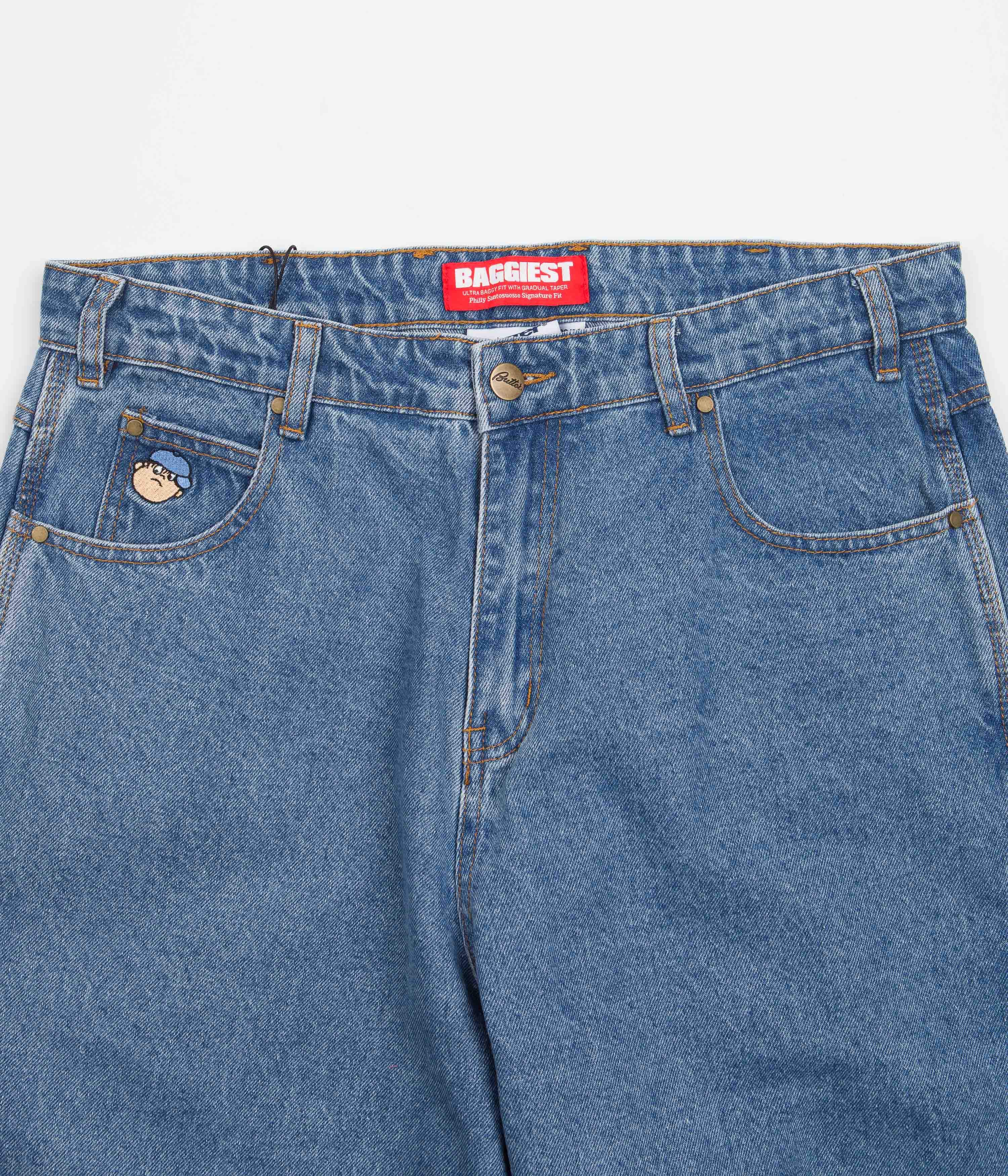 Butter Goods Santosuosso Washed Indigo Blue Jeans - Ultra Baggy Style!