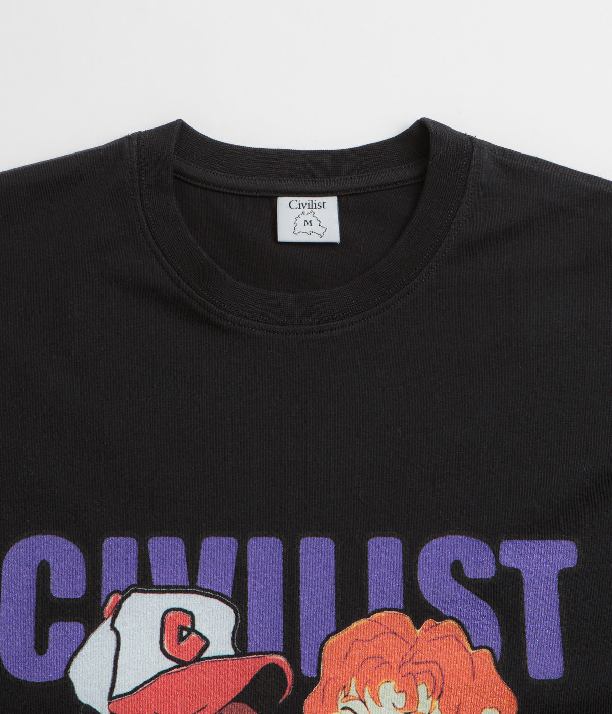 Stylish Civilist Characters Black T-Shirt
