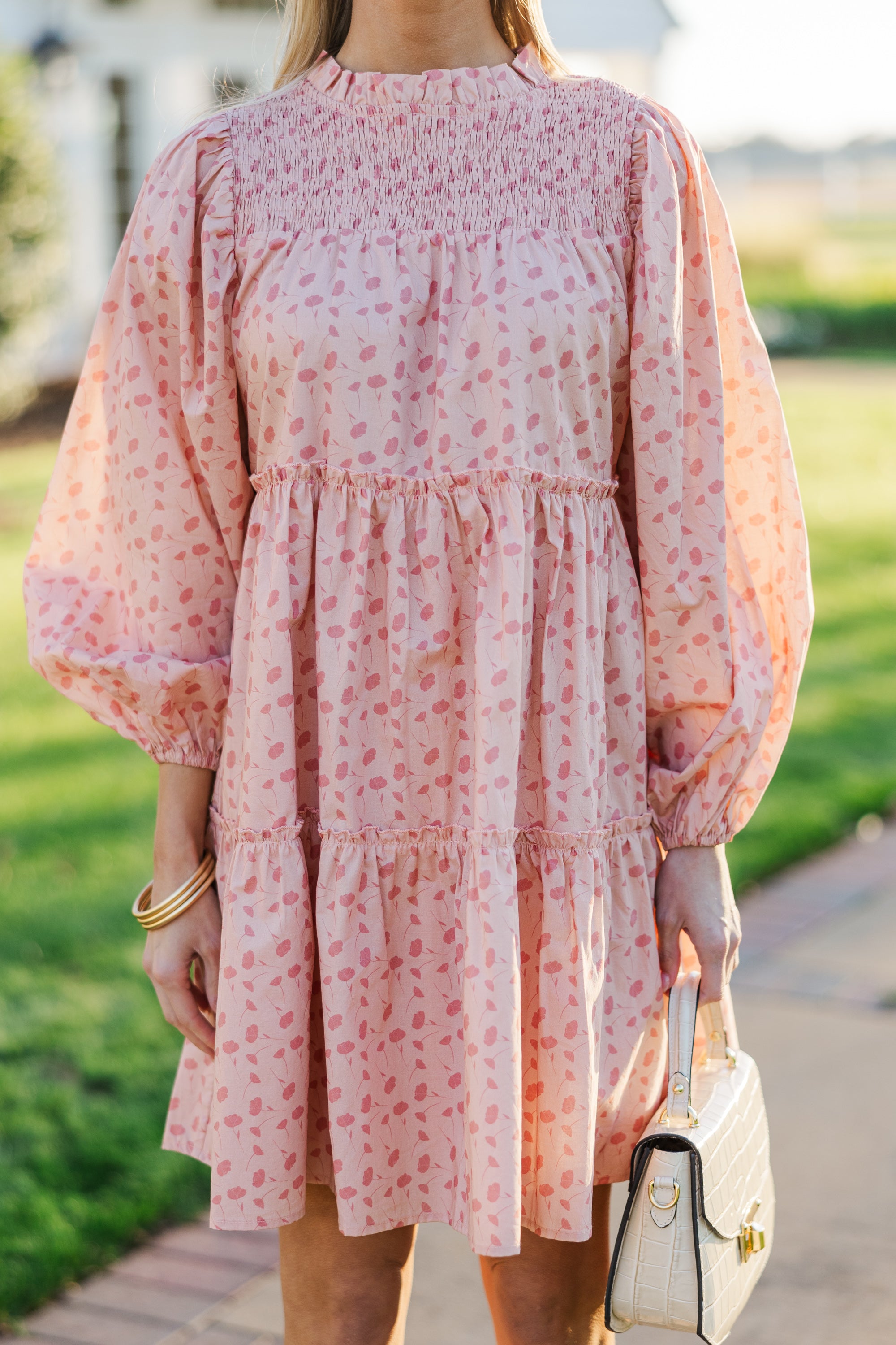 Be Your Best! Stunning Pink Floral Babydoll Dress