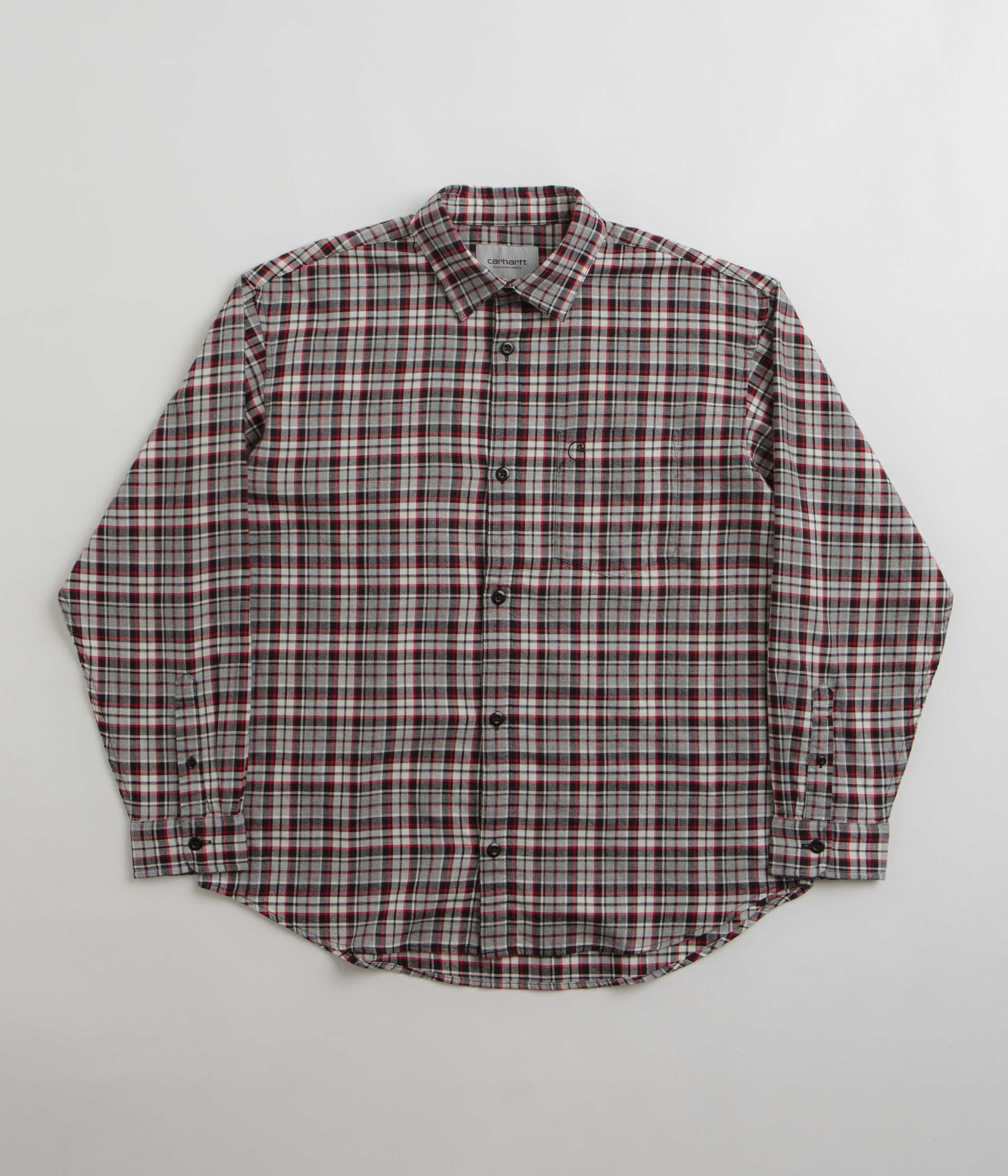Carhartt Yuma Grey Heather Twill Flannel Shirt - Timeless Style!