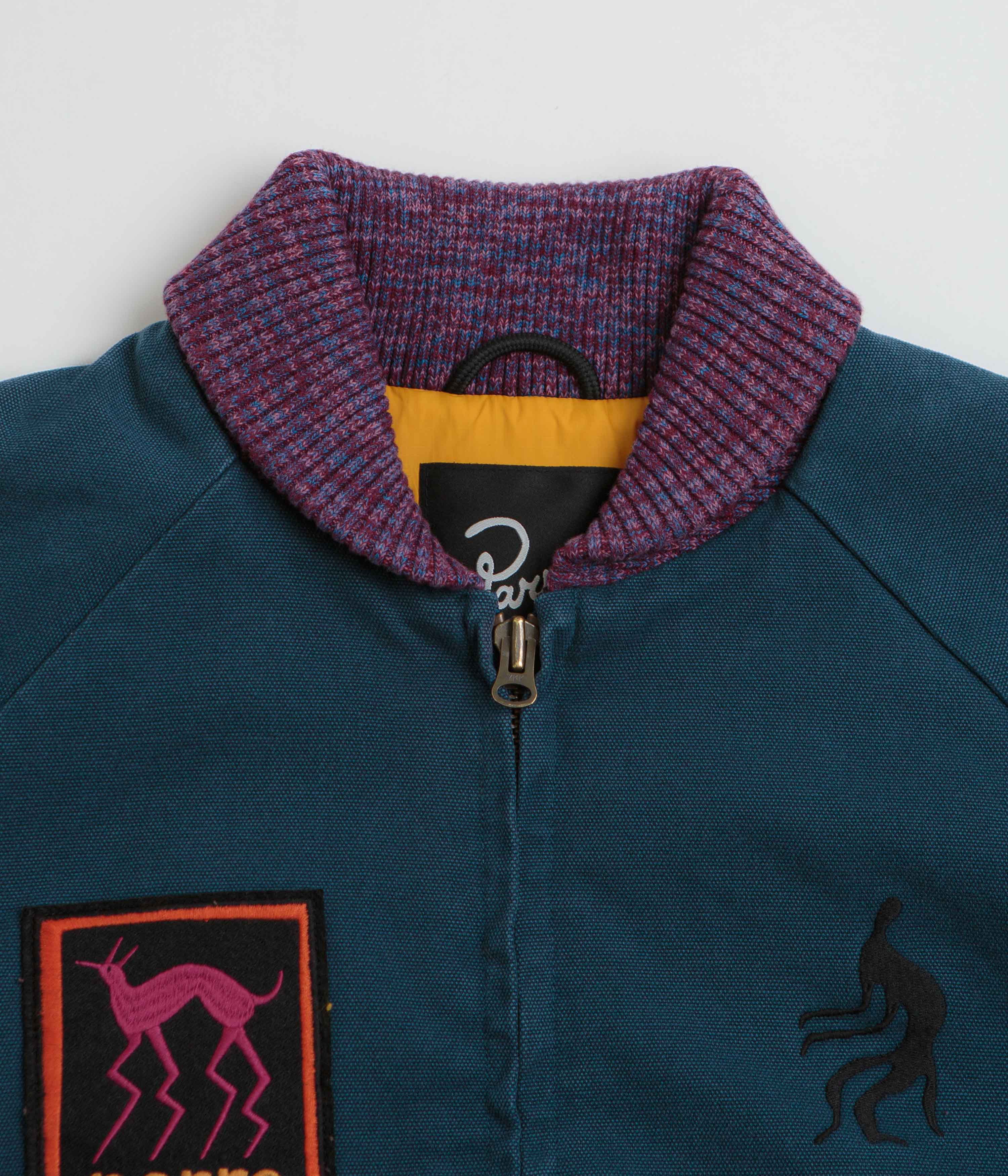 by Parra Washed Blue Skull Stalker Varsity Jacket - A Must-Have!