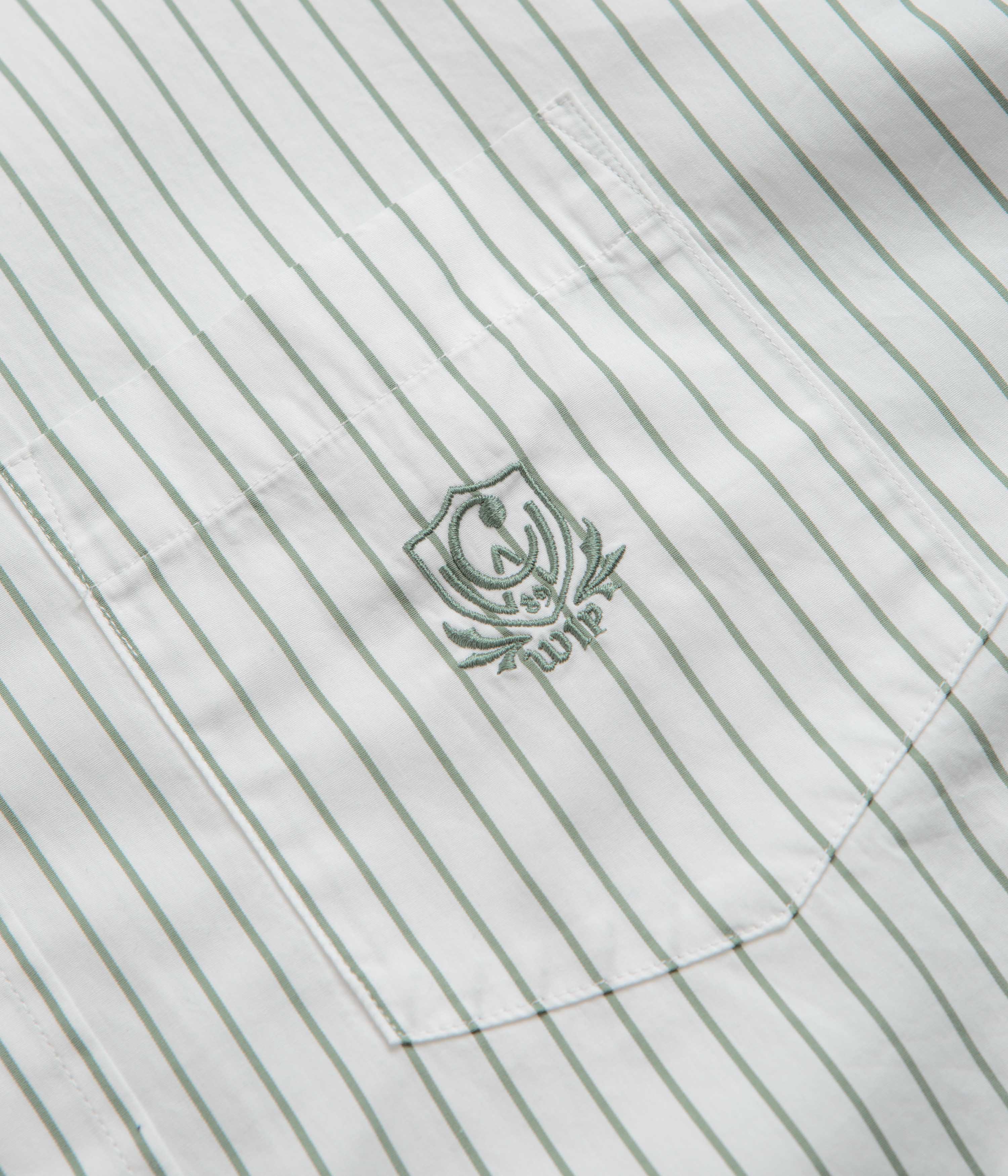 Carhartt Linus Stripe Poplin Shirt - Stunning Park/White Combo