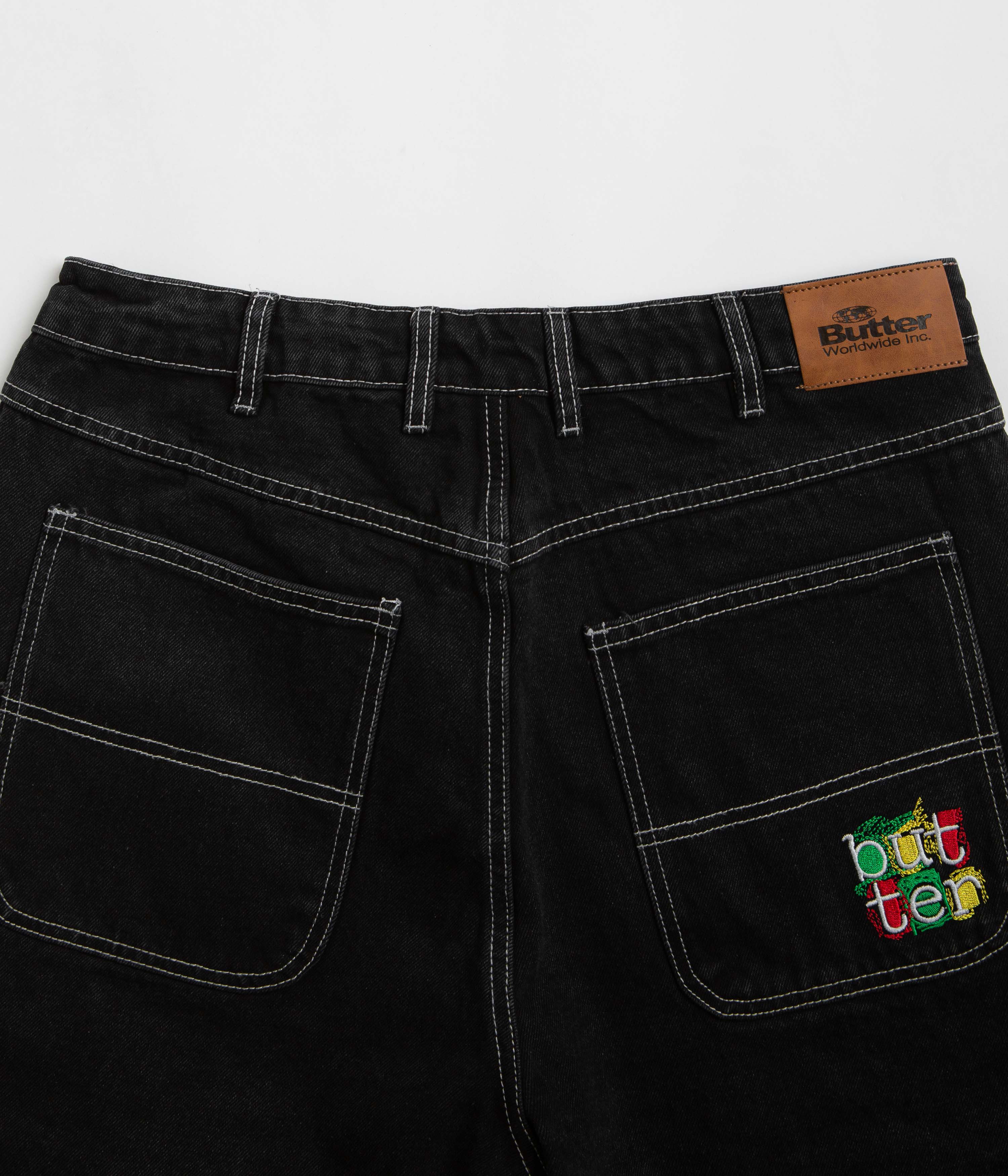 Butter Goods Flat Black Scribble Denim Shorts - A Must - Have!
