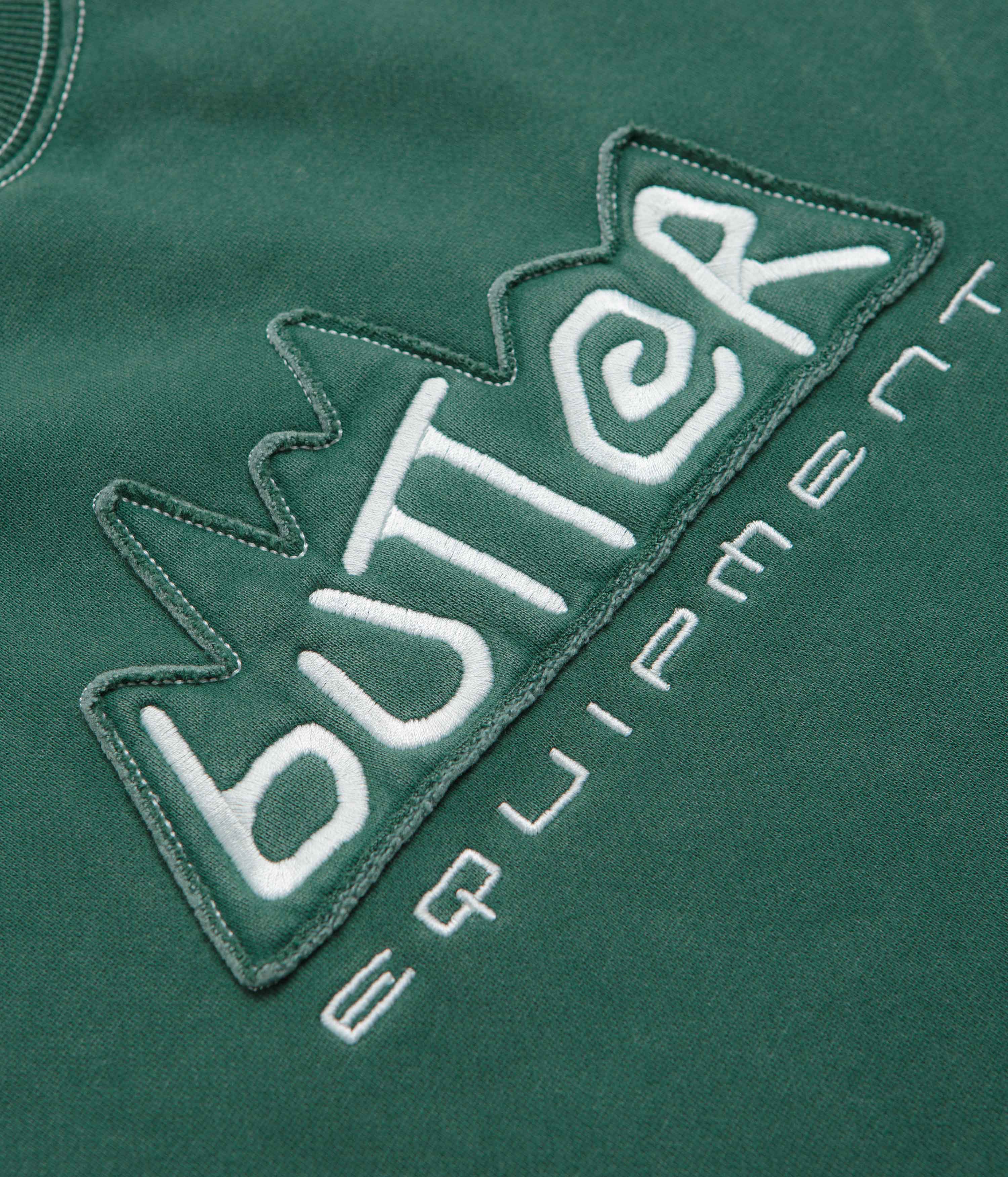 Butter Goods Equipment Applique Crewneck Sweatshirt - Stunning Washed Fern