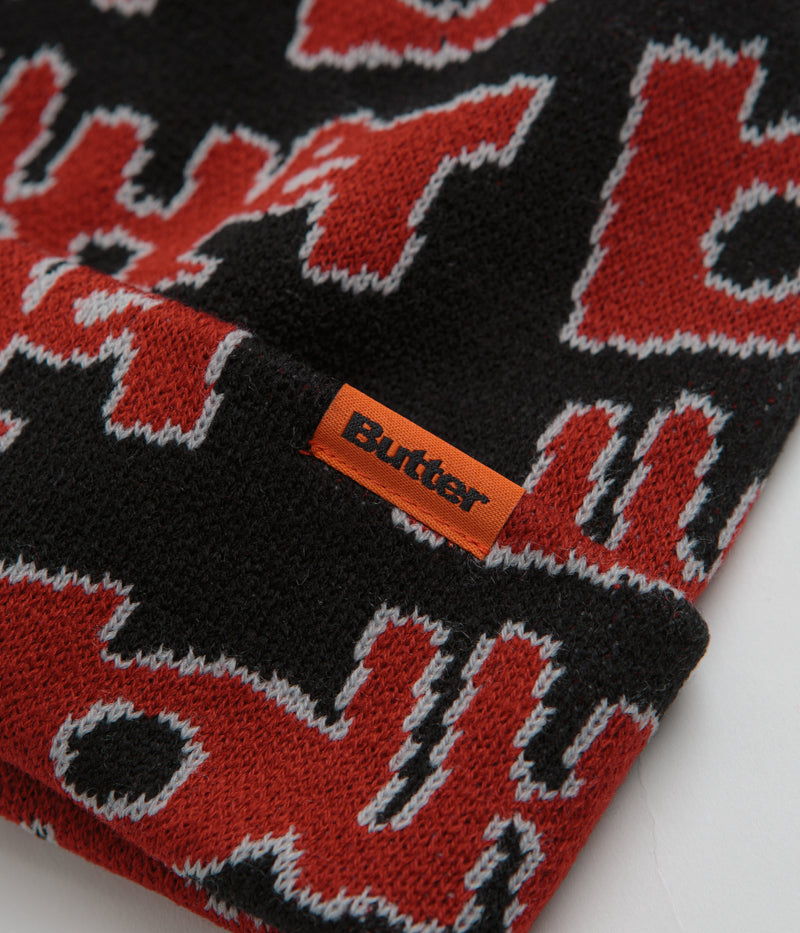 Butter Goods Black Warped Beanie - Stylish and Comfortable!