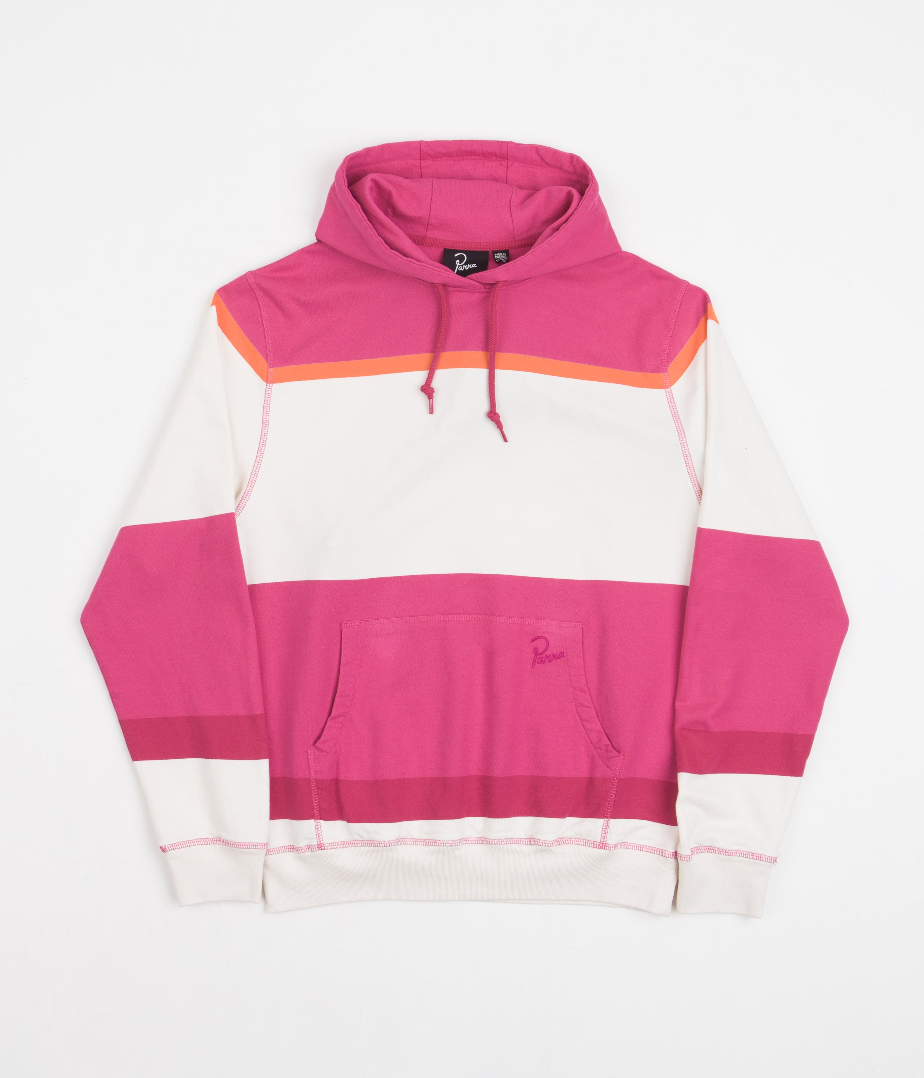 by Parra Mid 90 Stripes Pink Hoodie - A Fashion Statement