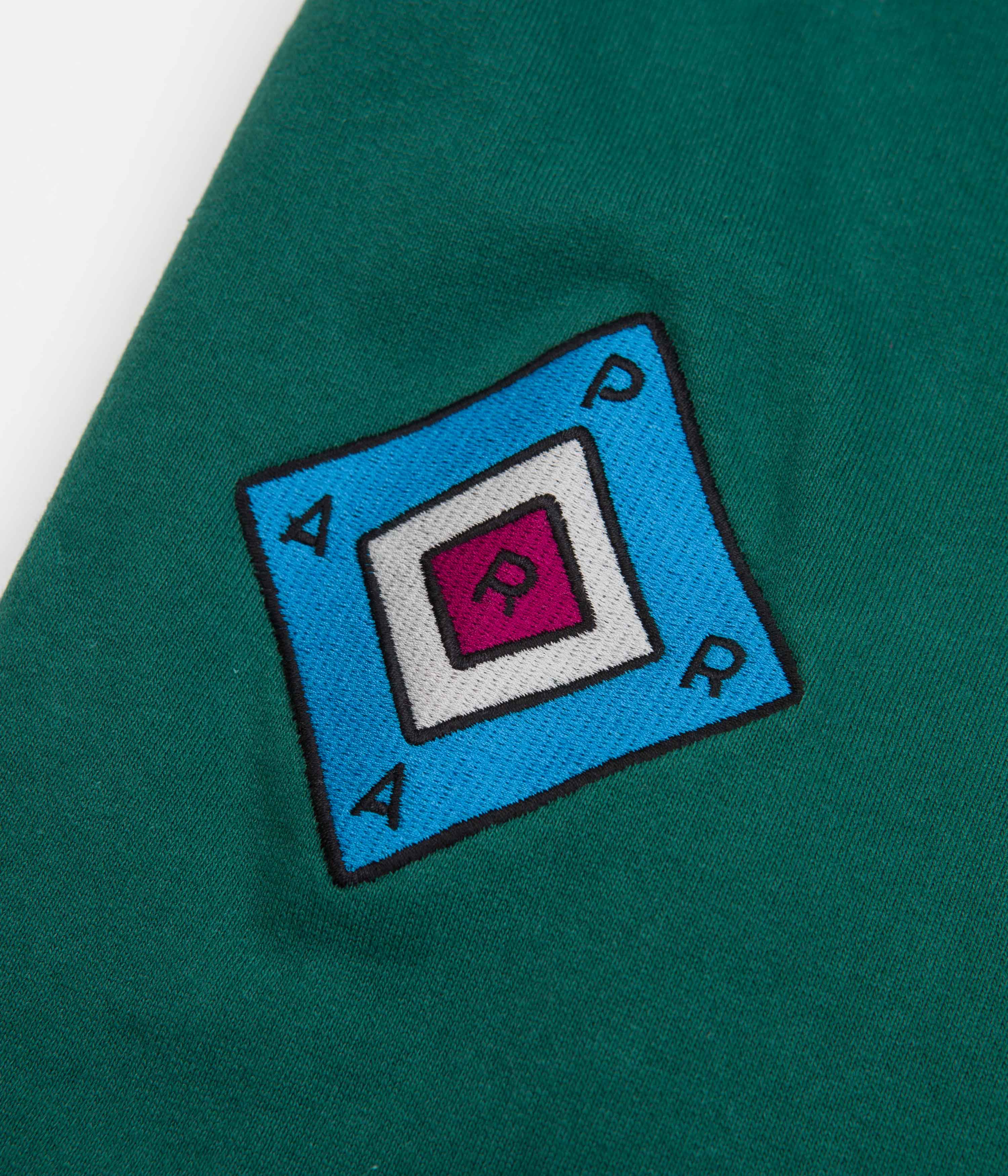 by Parra Blockhaus Crewneck Sweatshirt - Stunning Pine Green