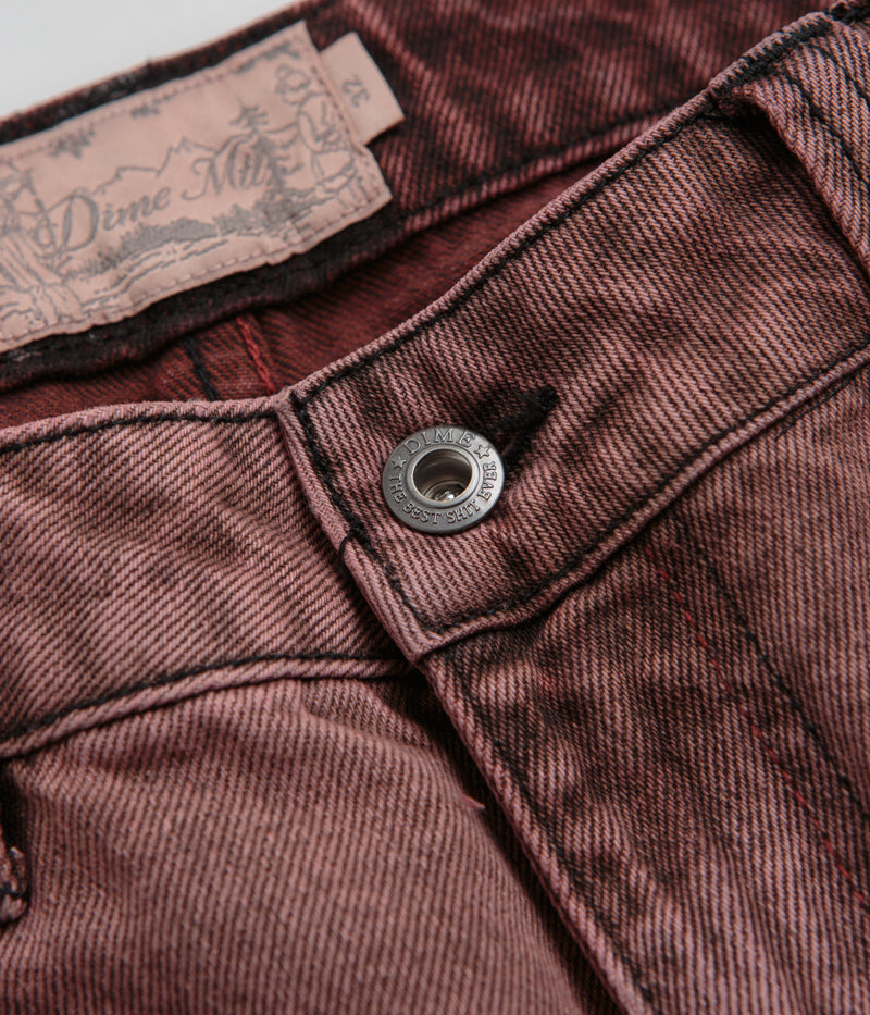Dime Classic Relaxed Jeans - Stunning Dipped Sandblasted Burgundy