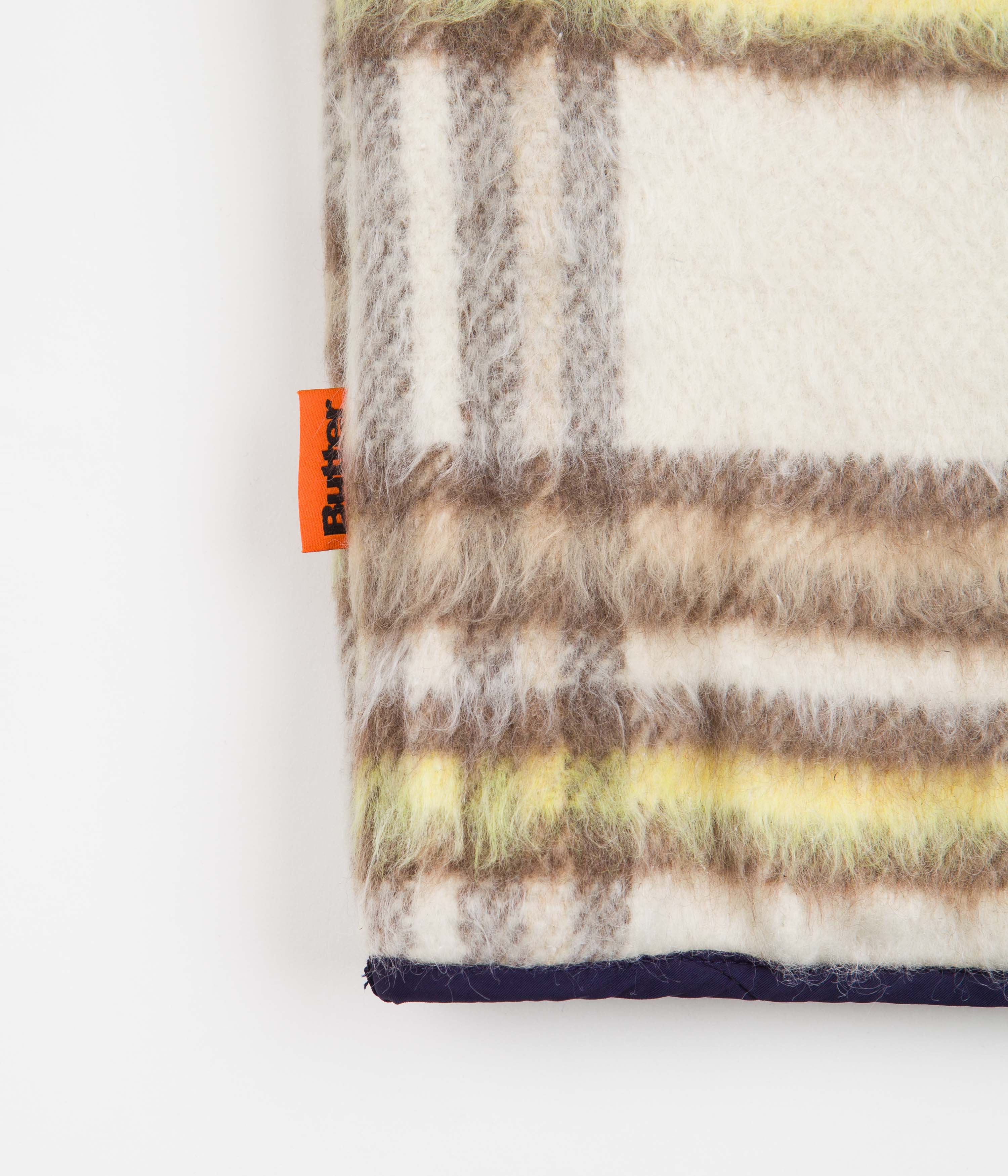 Butter Goods Navy/Wheat Reversible Hairy Plaid Vest - A Skateboarding Essential!