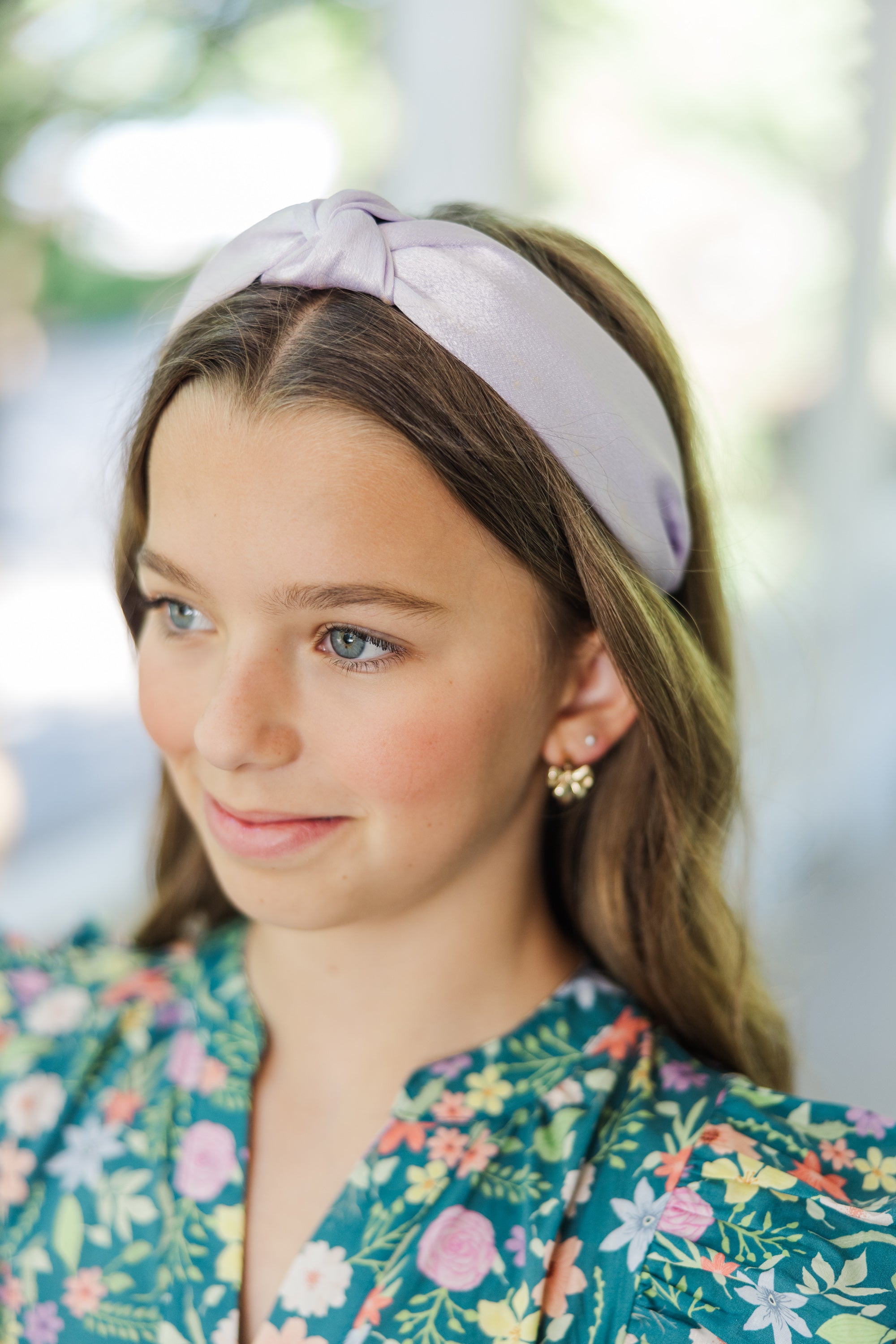 Gorgeous Girls' Orchid Purple Satin Knotted Headband: Stand Out Everywhere!