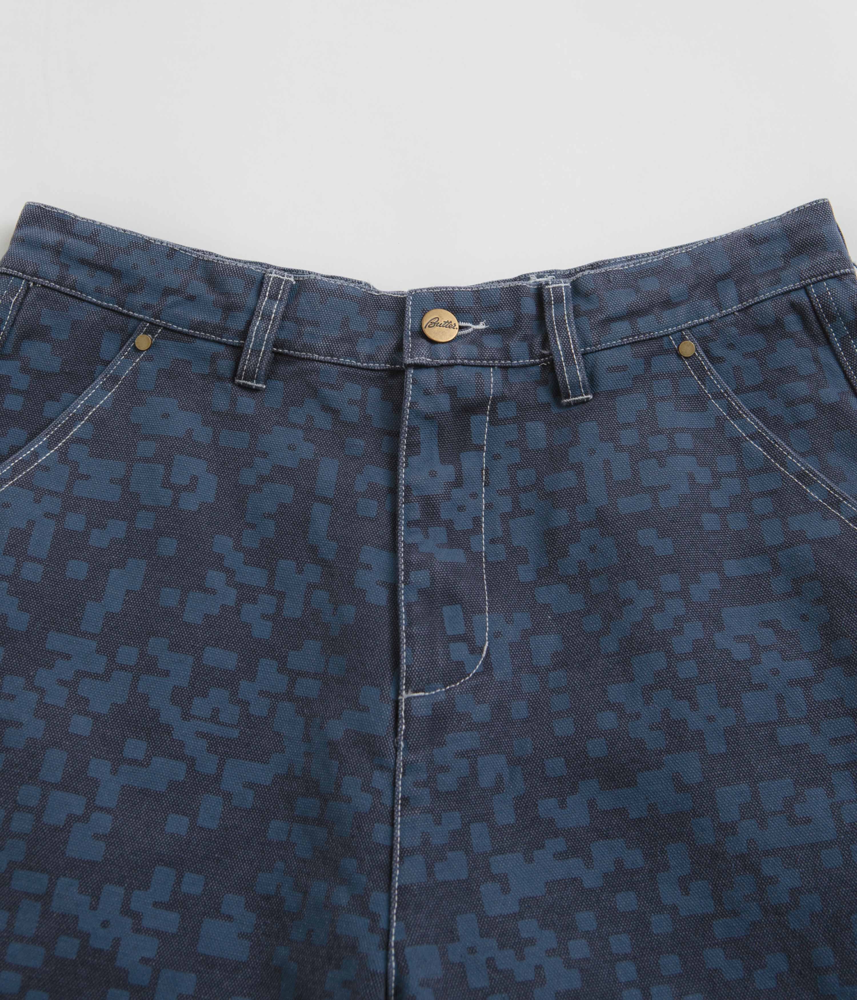 Butter Goods Slate Blue Baggy Work Shorts - A Skate Culture Essential