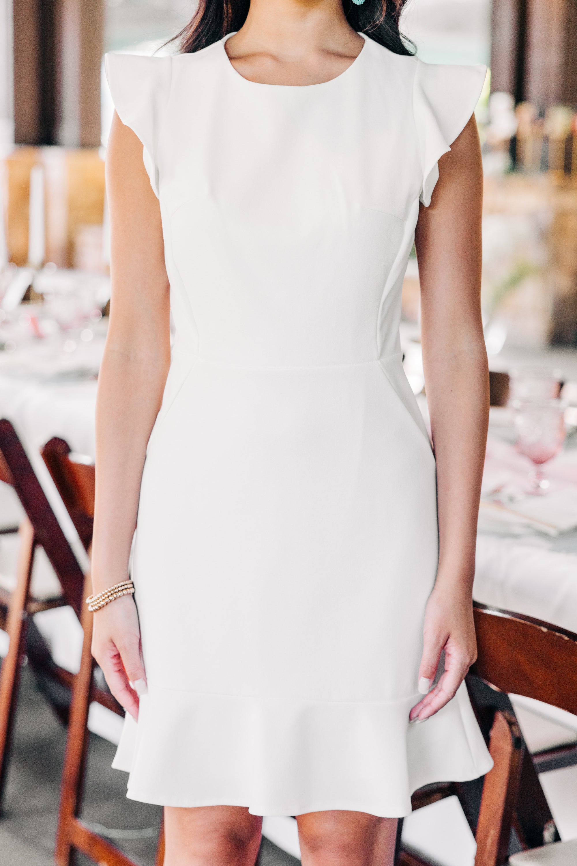 All My Life Stunning White Ruffled Dress