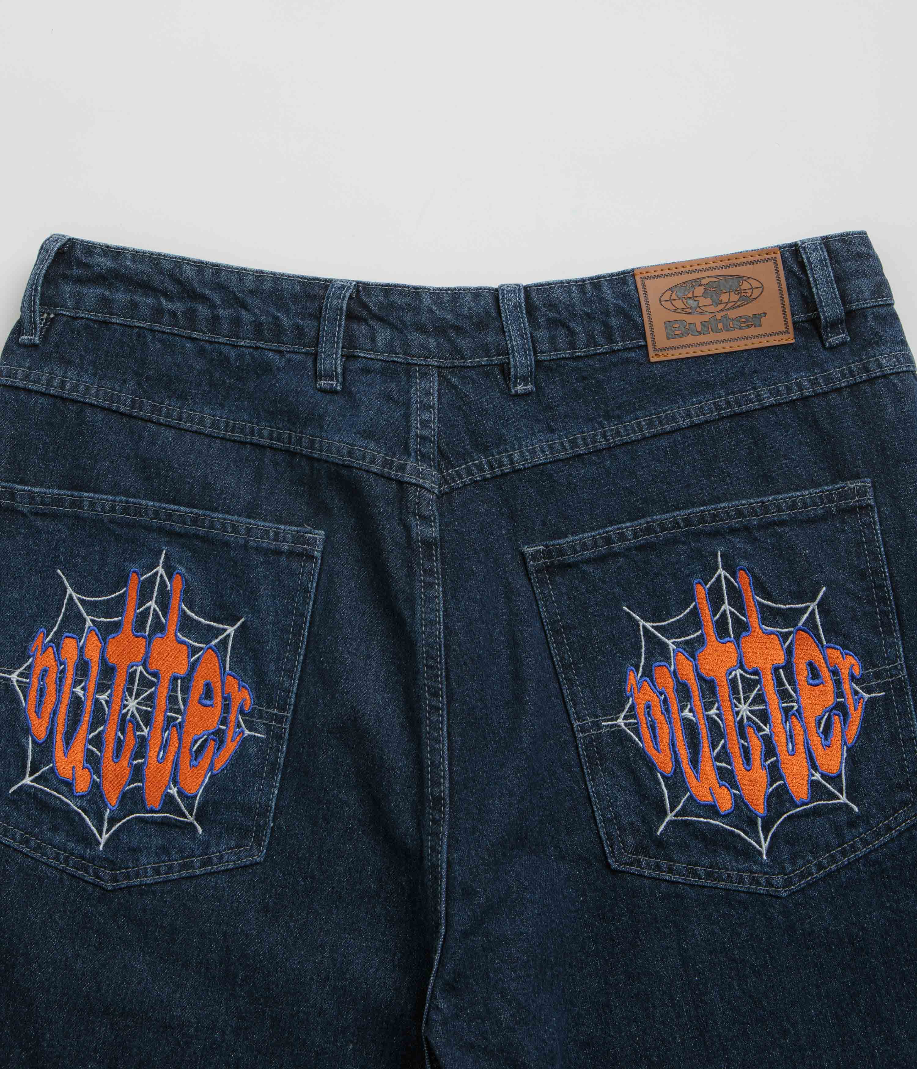 Butter Goods Dark Indigo Spider Jeans - A Must - Have Fashion Statement!