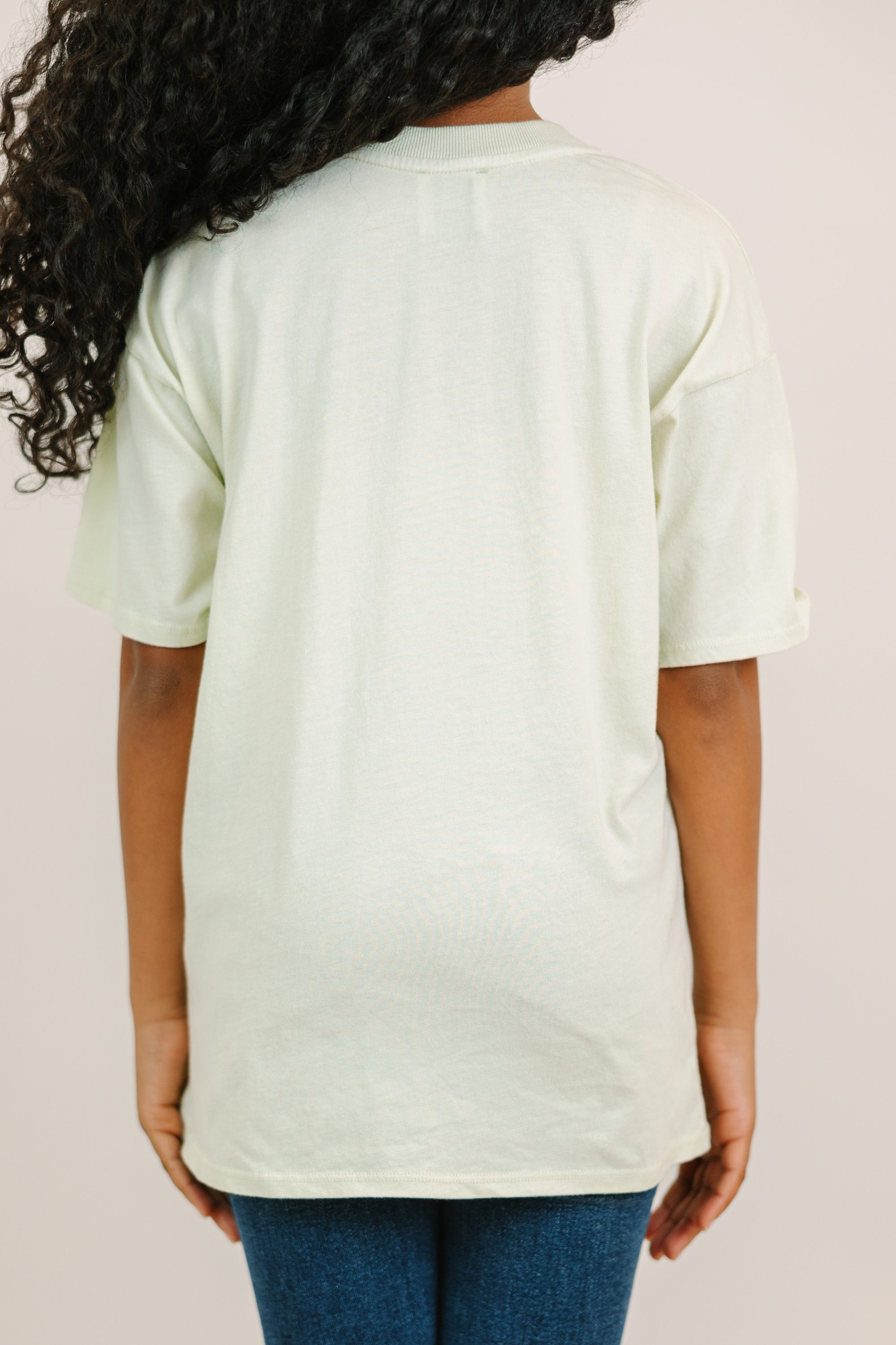 Gorgeous Girls' Sage Green Oversized Tee - Grab Yours Now!