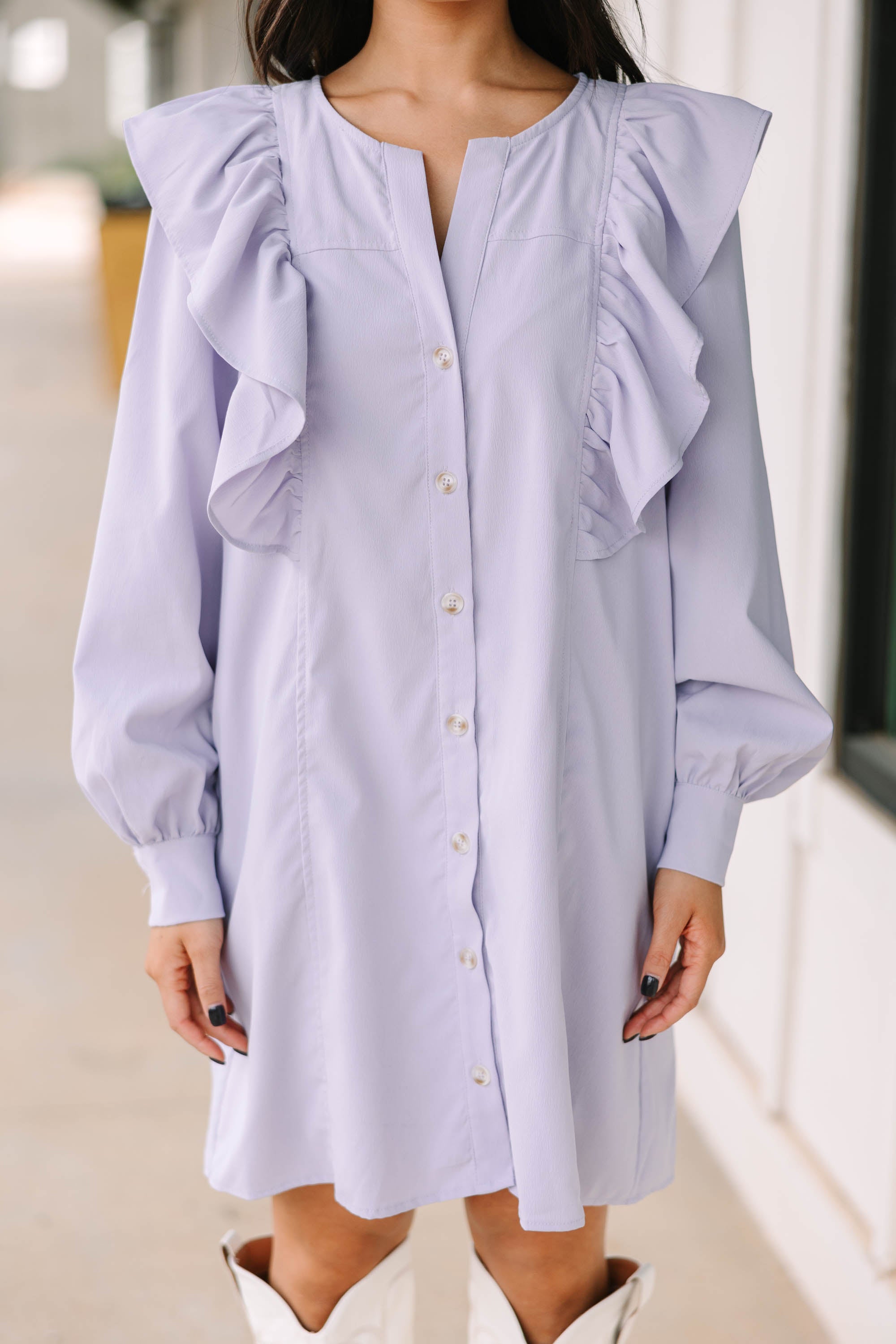 Gorgeous Lavender Purple Ruffled Dress for Your Best Moments