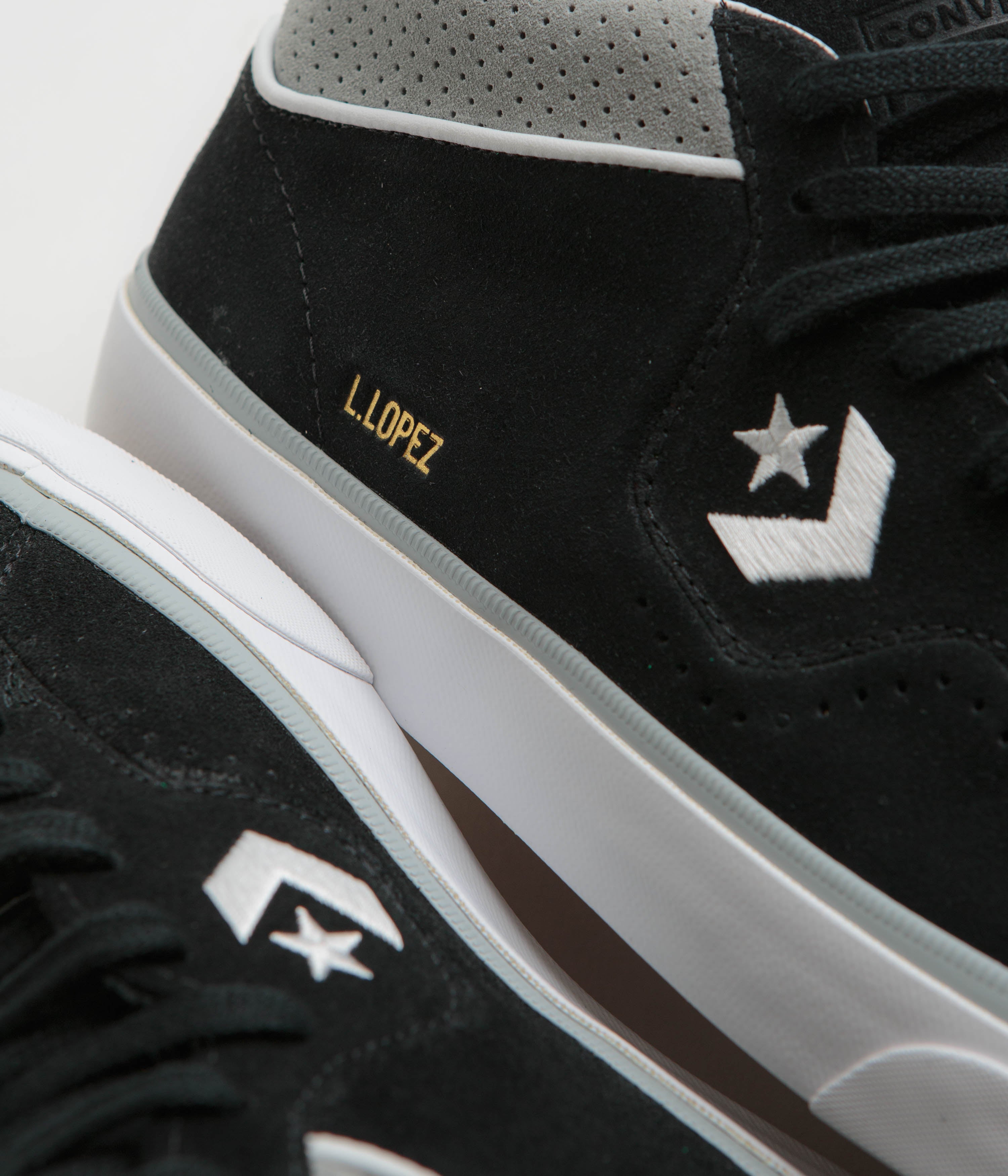 Converse Cons Louie Lopez Pro Ox Shoes - Stunning Black/Ash Stone/White Combo
