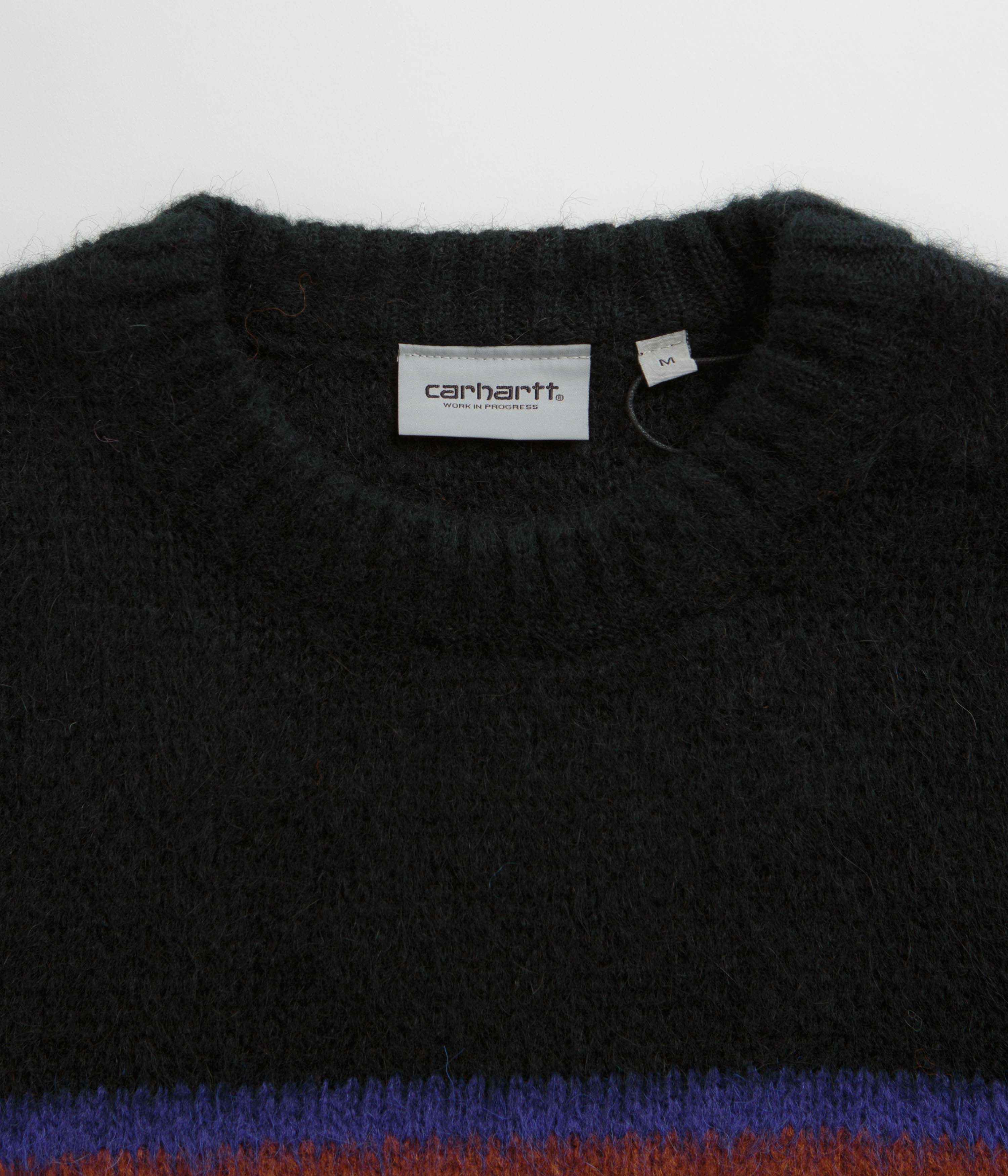 Carhartt Merton Crewneck Sweatshirt - Stunning Sundling Stripe in Deep Hamilton Brown
