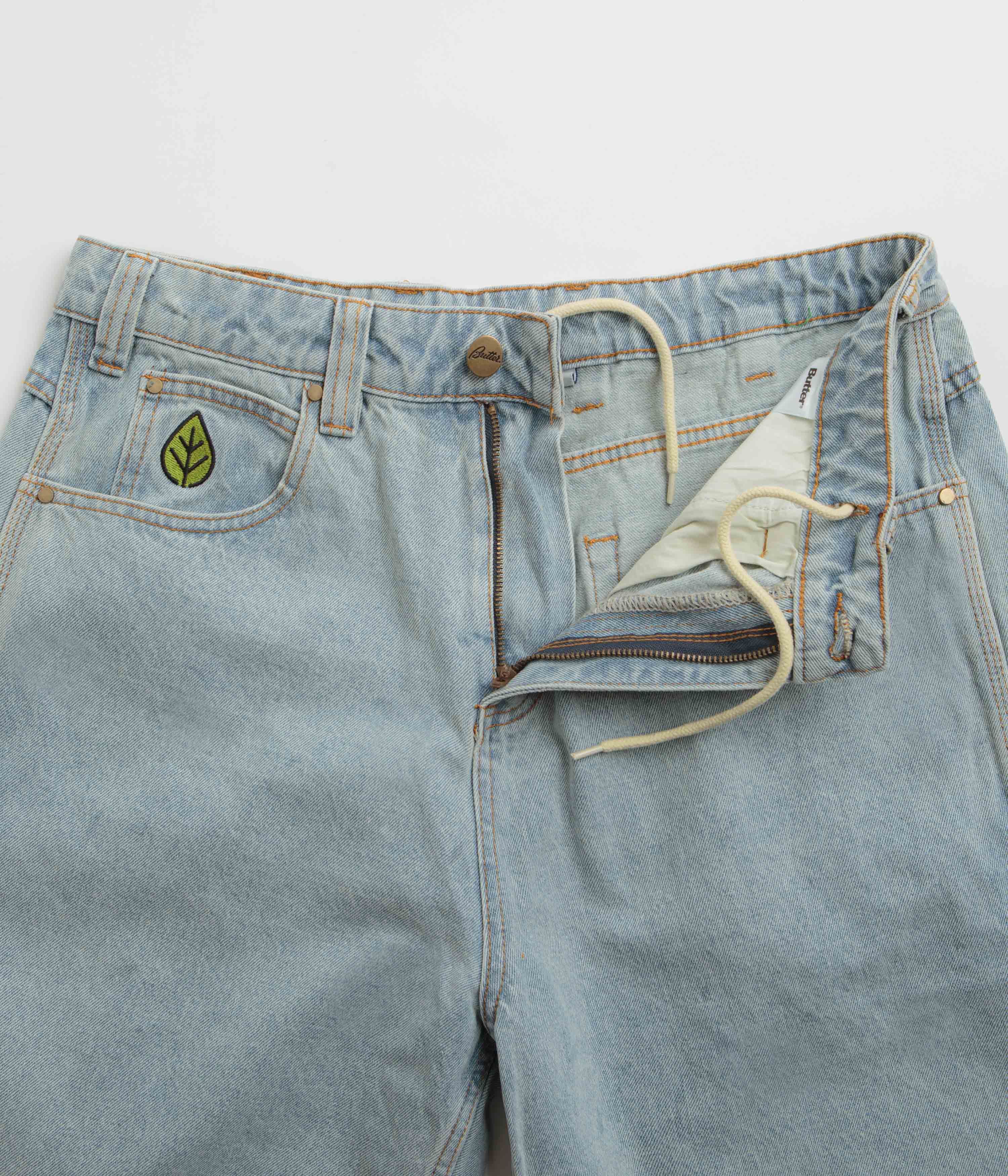 Butter Goods' Stunning Faded Light Wash Weathergear Denim Shorts